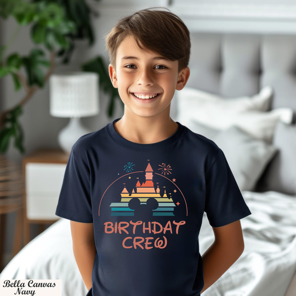 Personalized Disney Birthday Boy Girl Squad Crew Shirt, Disney Family Trip Shirt, Gift for Birthday Girl and Boy, Disney Birthday Party Gift