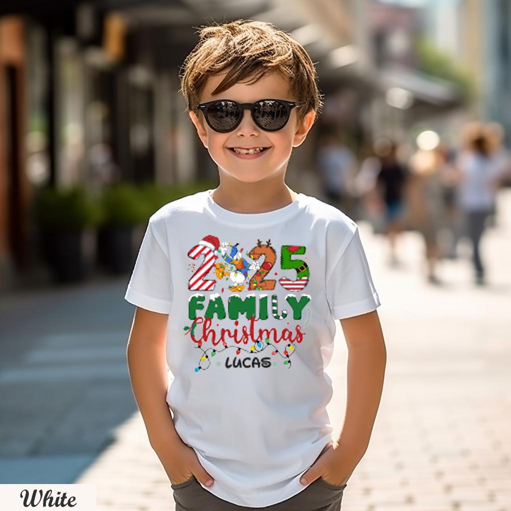 Personalized Disney 2026 Family Christmas Shirt, Disney Mickey and Friends Christmas Group Shirt, Custom Name Disneyland Christmas Gift Tee