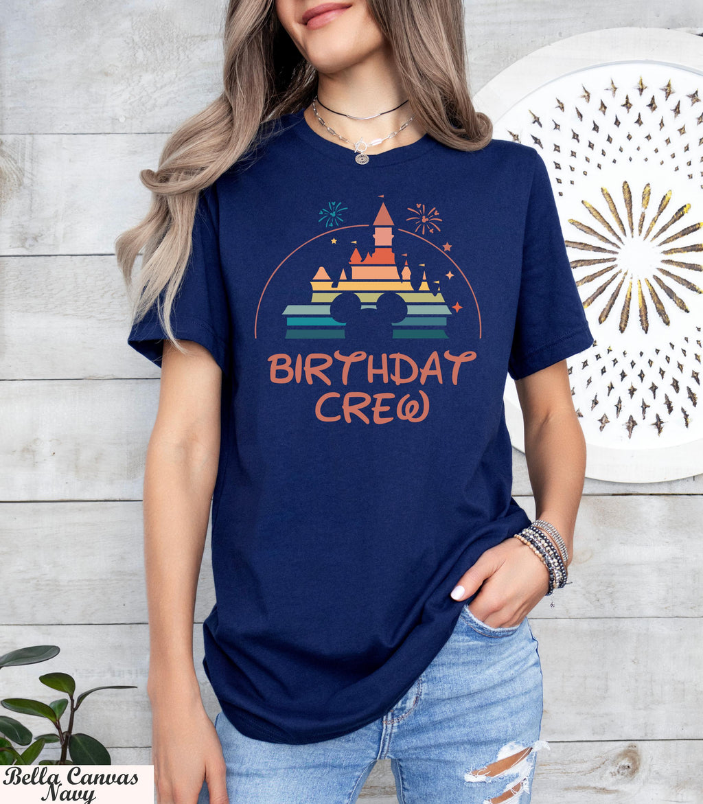 Personalized Disney Birthday Boy Girl Squad Crew Shirt, Disney Family Trip Shirt, Gift for Birthday Girl and Boy, Disney Birthday Party Gift
