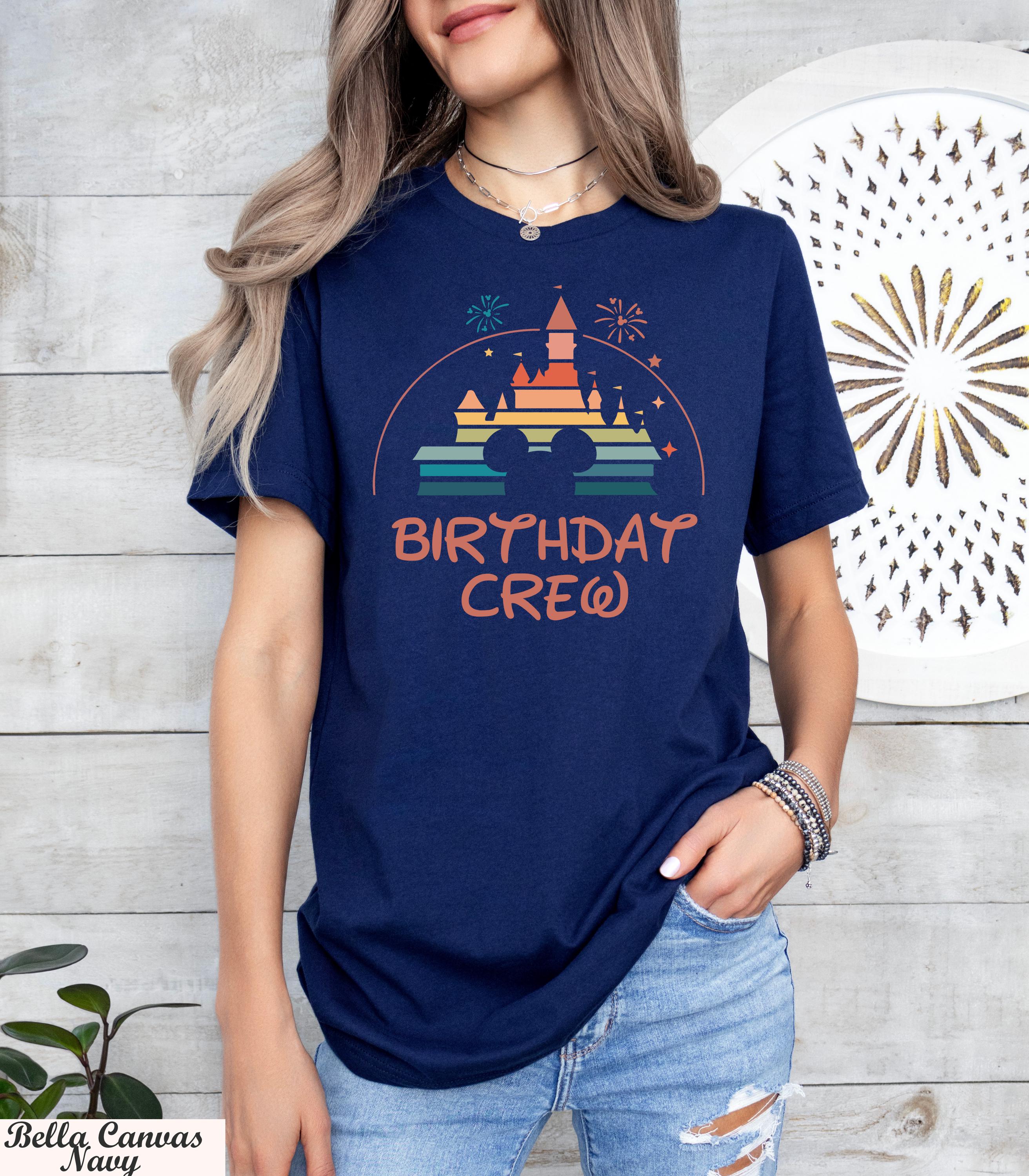 Personalized Disney Birthday Boy Girl Squad Crew Shirt, Disney Family Trip Shirt, Gift for Birthday Girl and Boy, Disney Birthday Party Gift