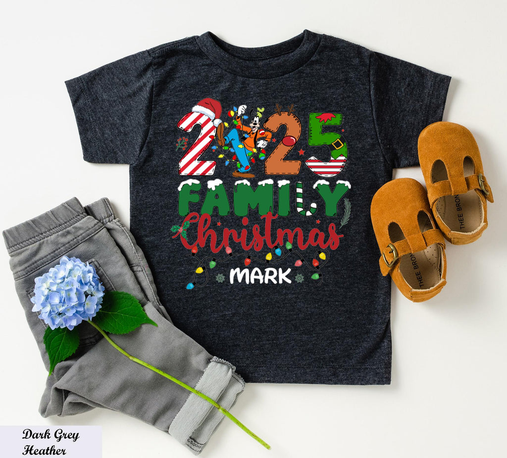 Personalized Disney 2026 Family Christmas Shirt, Disney Mickey and Friends Christmas Group Shirt, Custom Name Disneyland Christmas Gift Tee
