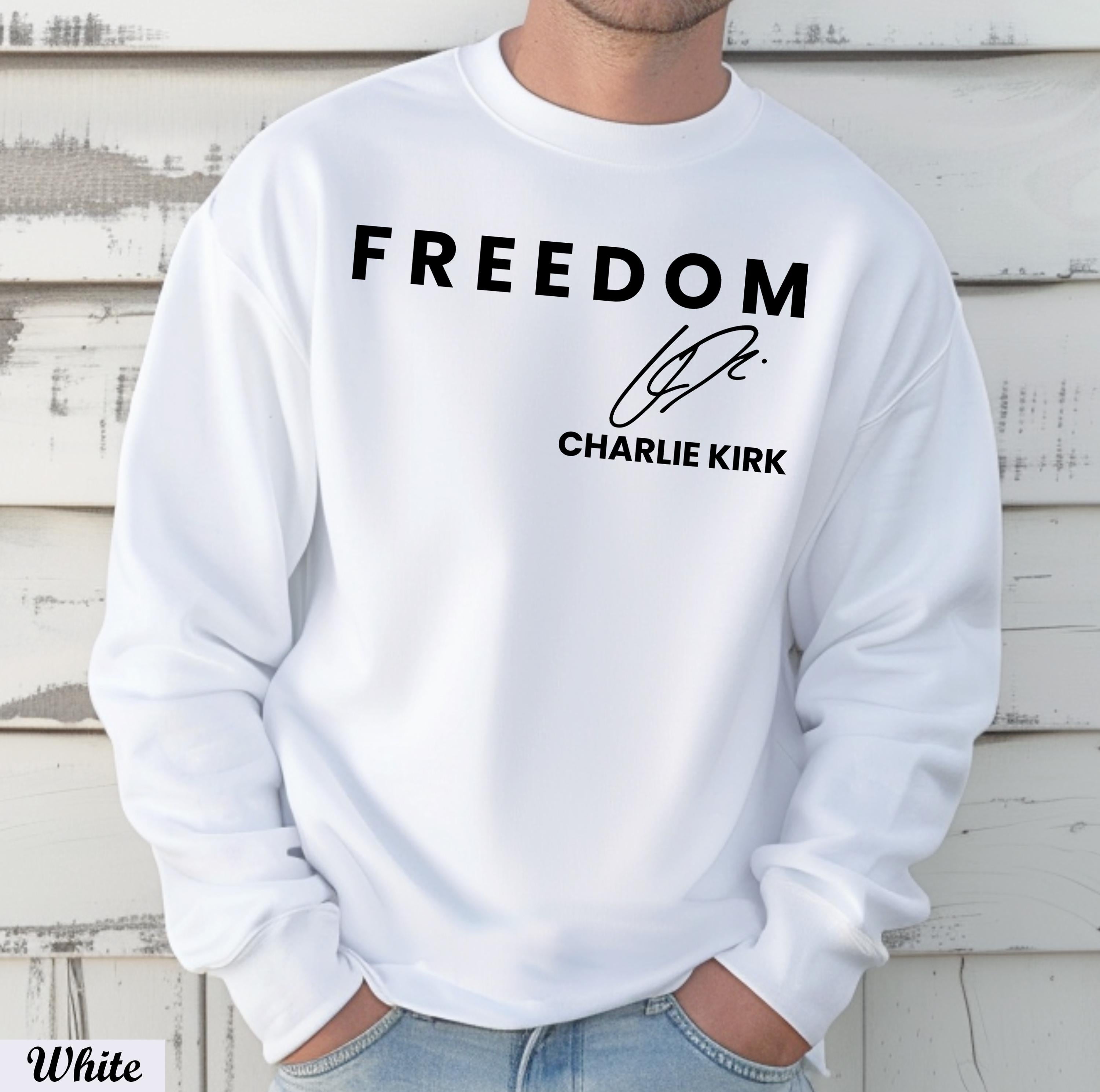 Charlie Kirk Freedom Sweatshirt,Charlie Kirk Memorial Sweater,Rip Charlie Kirk Long Sleeve,Justice For Charlie Kirk,Conservative Apparel