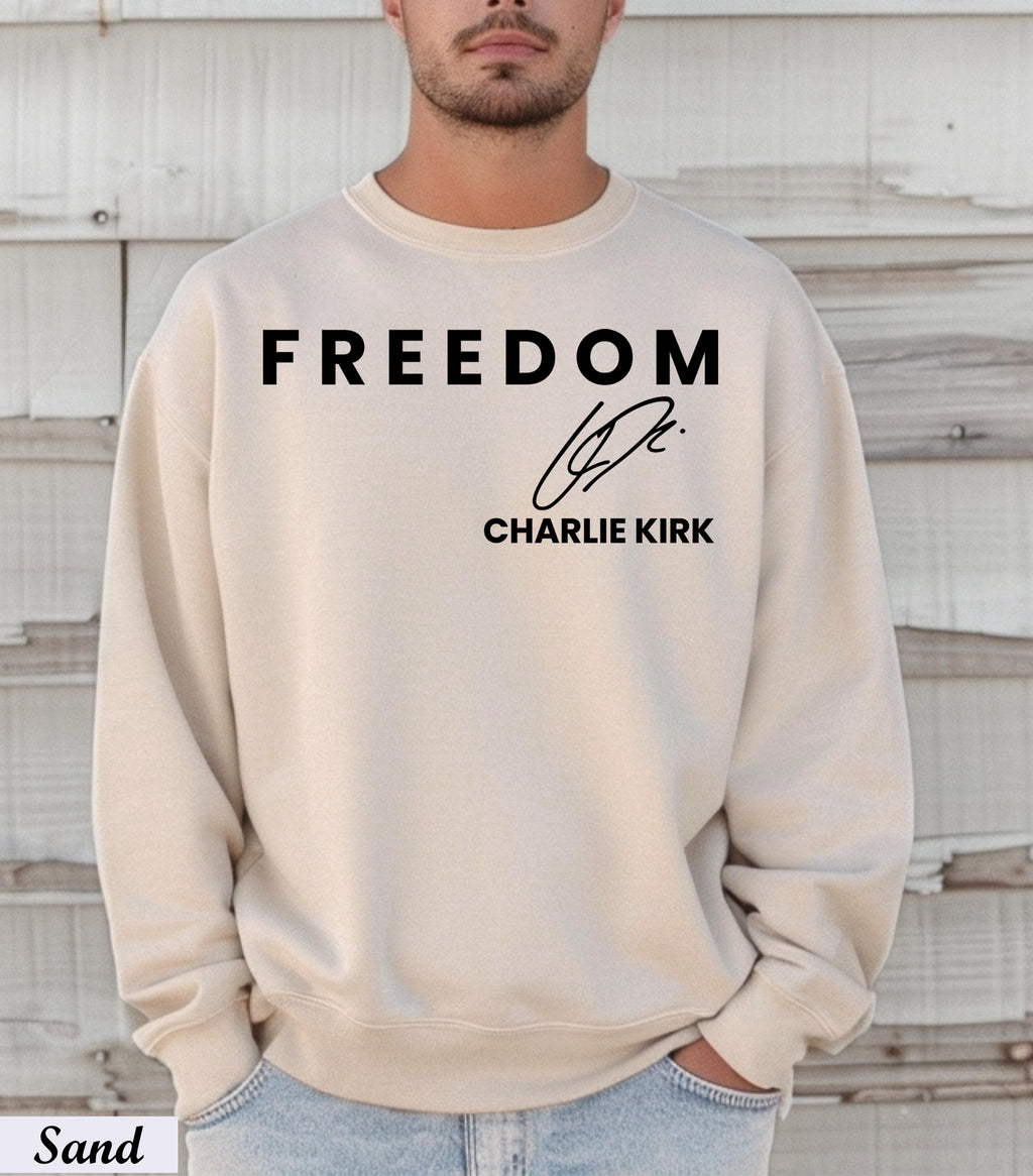 Charlie Kirk Freedom Sweatshirt,Charlie Kirk Memorial Sweater,Rip Charlie Kirk Long Sleeve,Justice For Charlie Kirk,Conservative Apparel