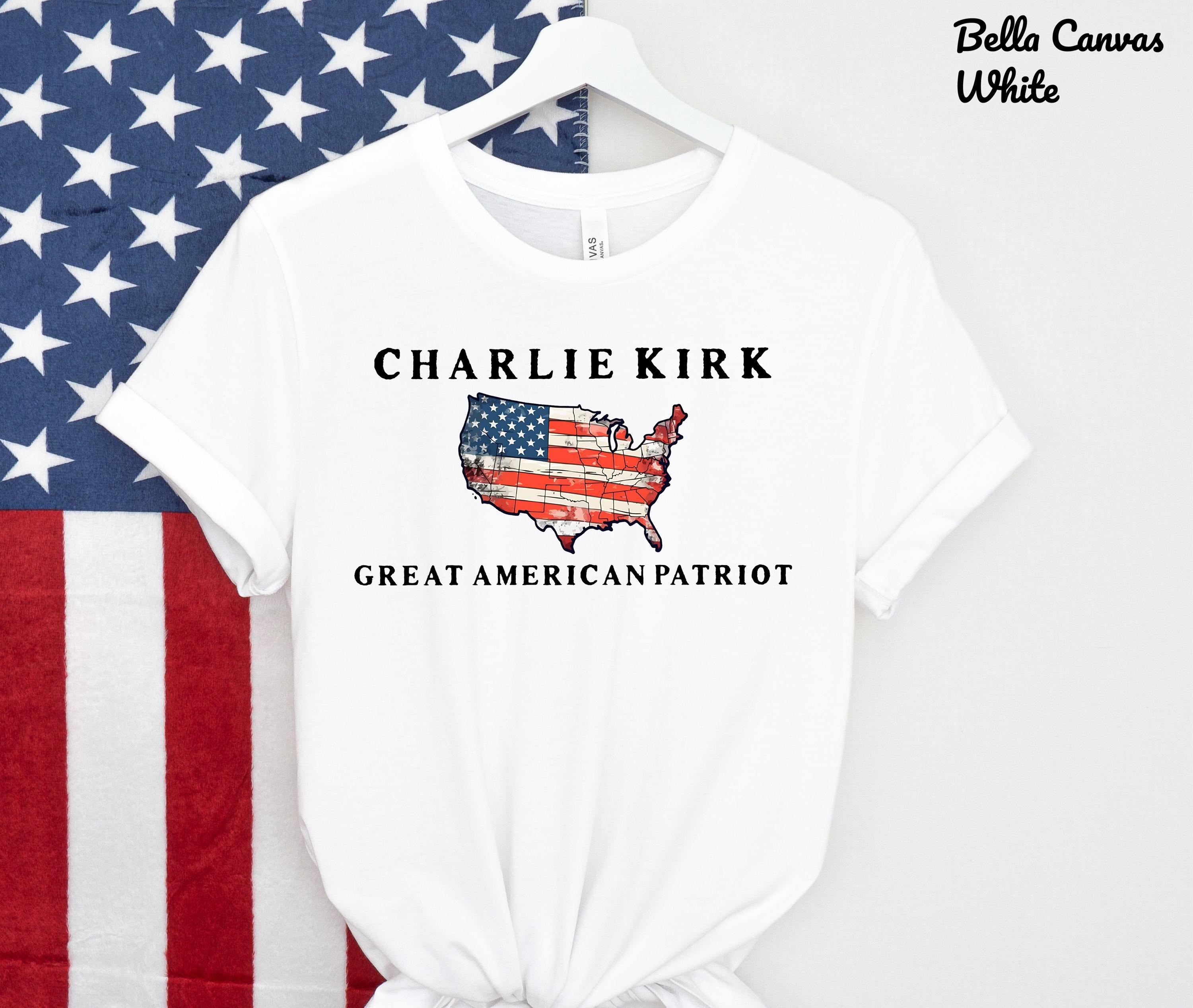 Comfort Colors Charlie Kirk Great American Patriot Shirt, Charlie Kirk Assassination Shirt, Charlie Kirk Shirt, Charlie Kirk Memorial Tee