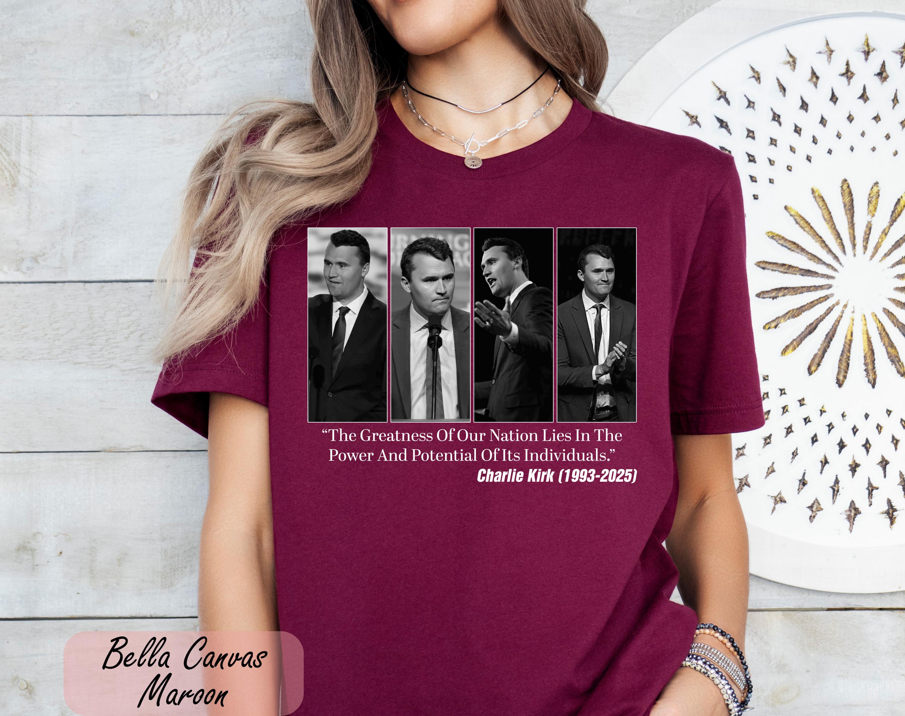Comfort Colors® Patriotic Freedom Shirt,  RIP Charlie Kirk, Charlie Kirk is My Hero Shirt,  Charlie Kirk Assassination Shirt, A True Patriot