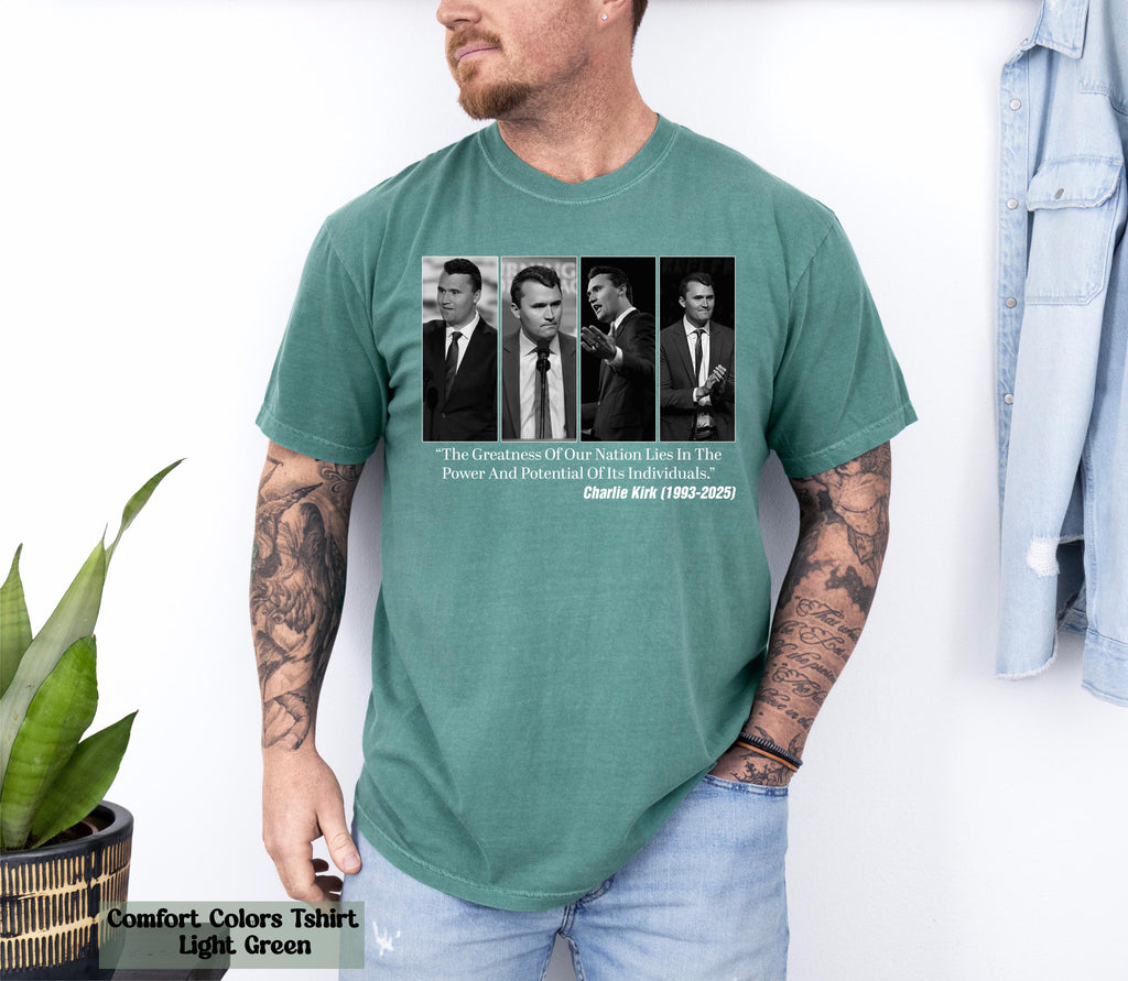 Comfort Colors® Patriotic Freedom Shirt,  RIP Charlie Kirk, Charlie Kirk is My Hero Shirt,  Charlie Kirk Assassination Shirt, A True Patriot