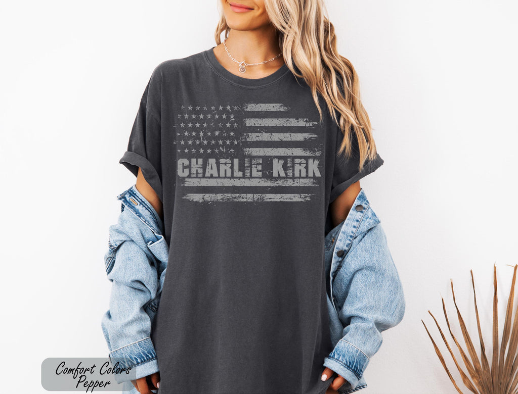 Comfort Colors® Charlie Kirk Shirt, Patriotic Charlie Kirk Shirt, Faith-Based Unisex Tee, Conservative Tee, Political Awareness Top RIP 2025