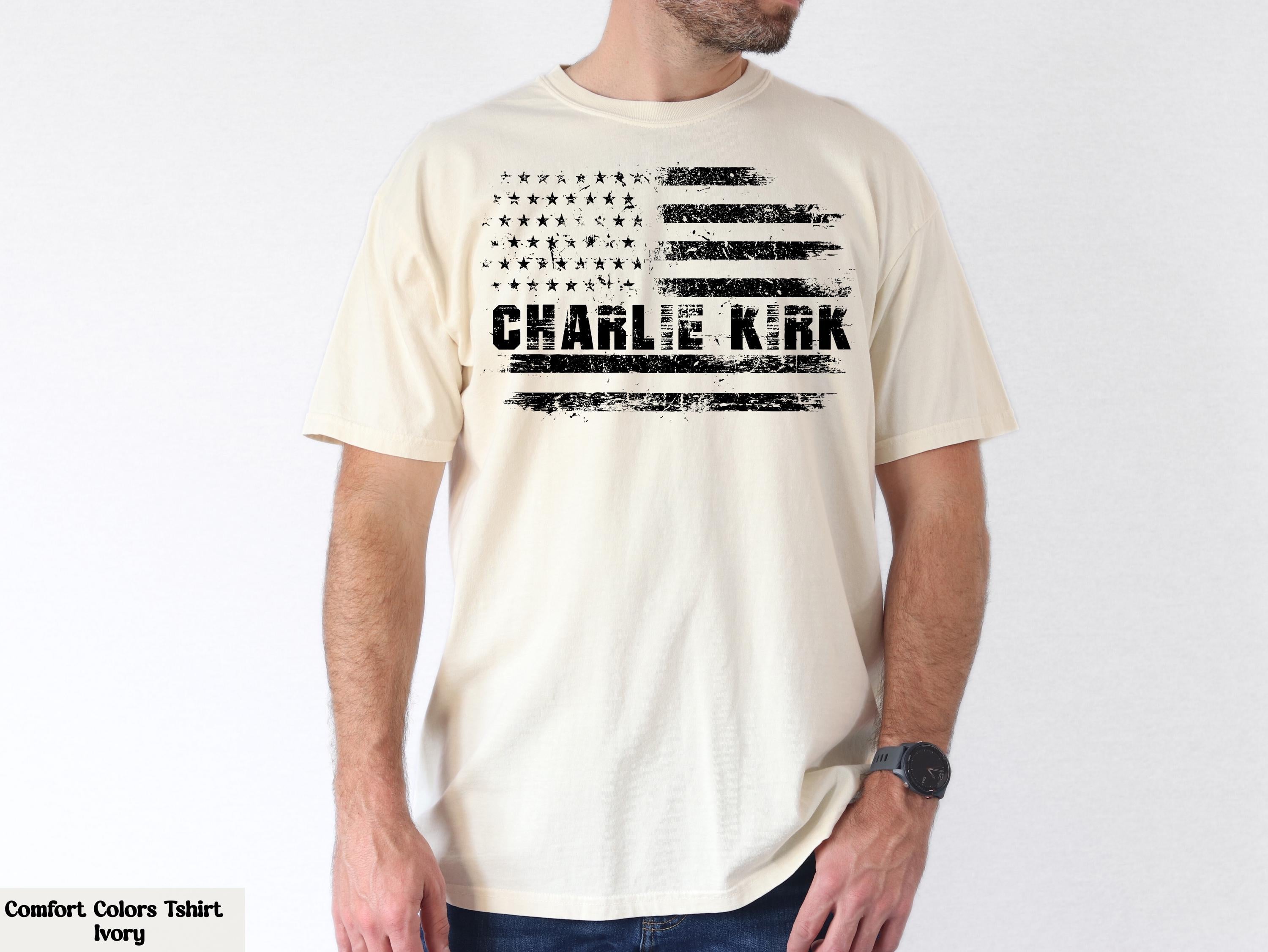 Comfort Colors® Charlie Kirk Shirt, Patriotic Charlie Kirk Shirt, Faith-Based Unisex Tee, Conservative Tee, Political Awareness Top RIP 2025