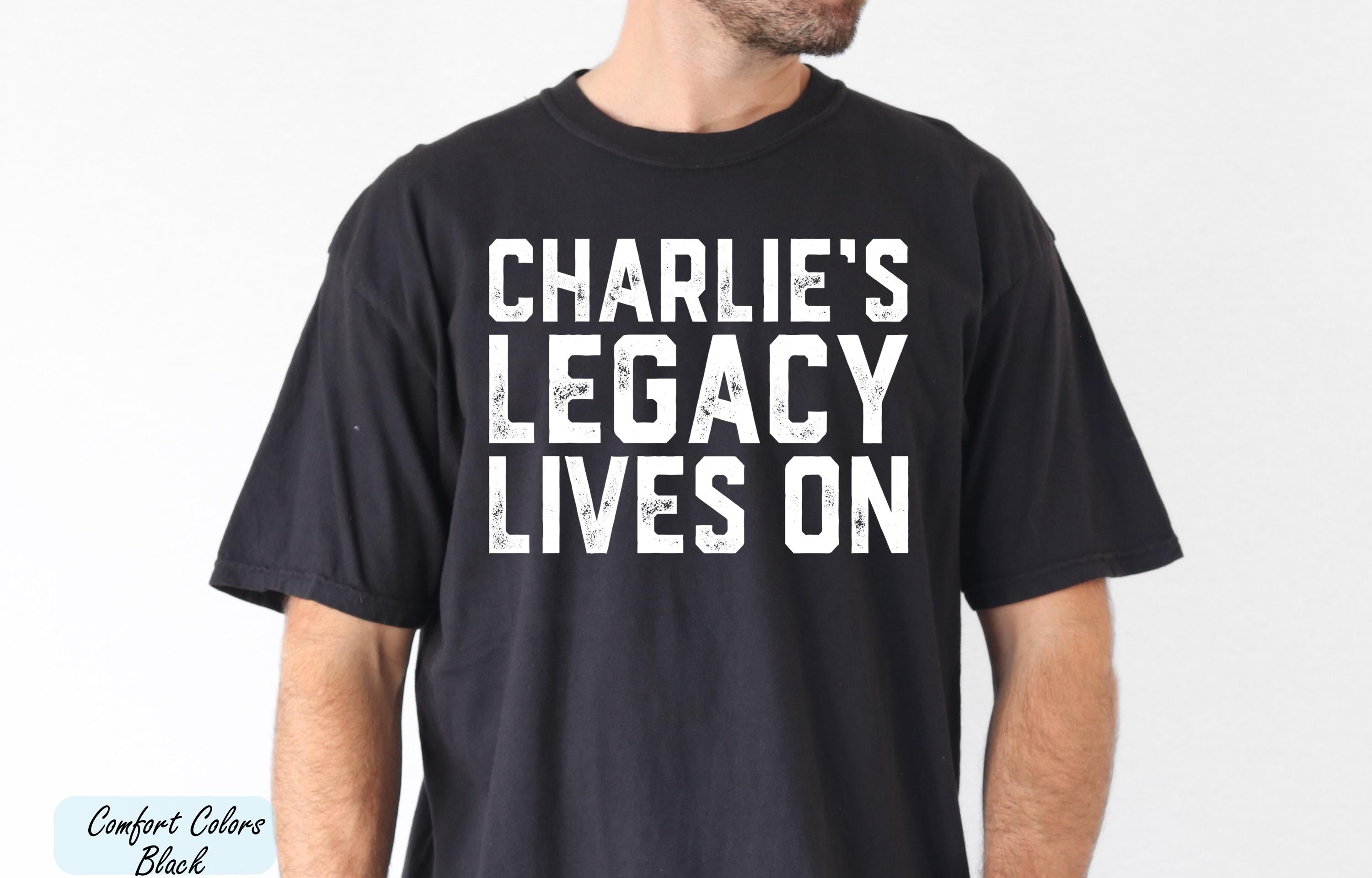 Comfort Colors®  Charlie's Legacy Lives On Shirt, Justice For Charlie Kirk, Memory of Charlie Tee, Faith-Based Unisex Tee, Human Rights Tee