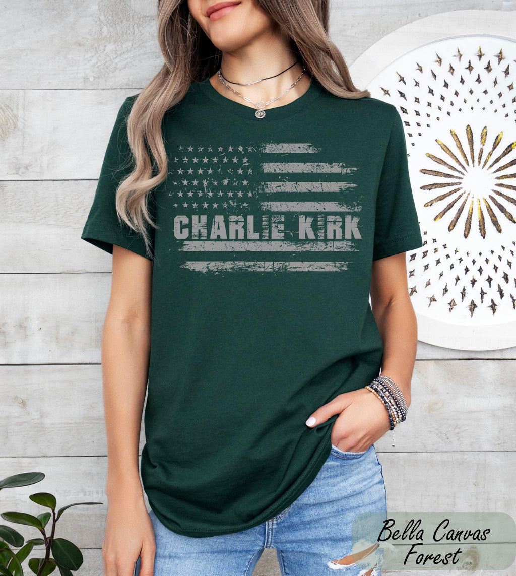 Comfort Colors® Charlie Kirk Shirt, Patriotic Charlie Kirk Shirt, Faith-Based Unisex Tee, Conservative Tee, Political Awareness Top RIP 2025