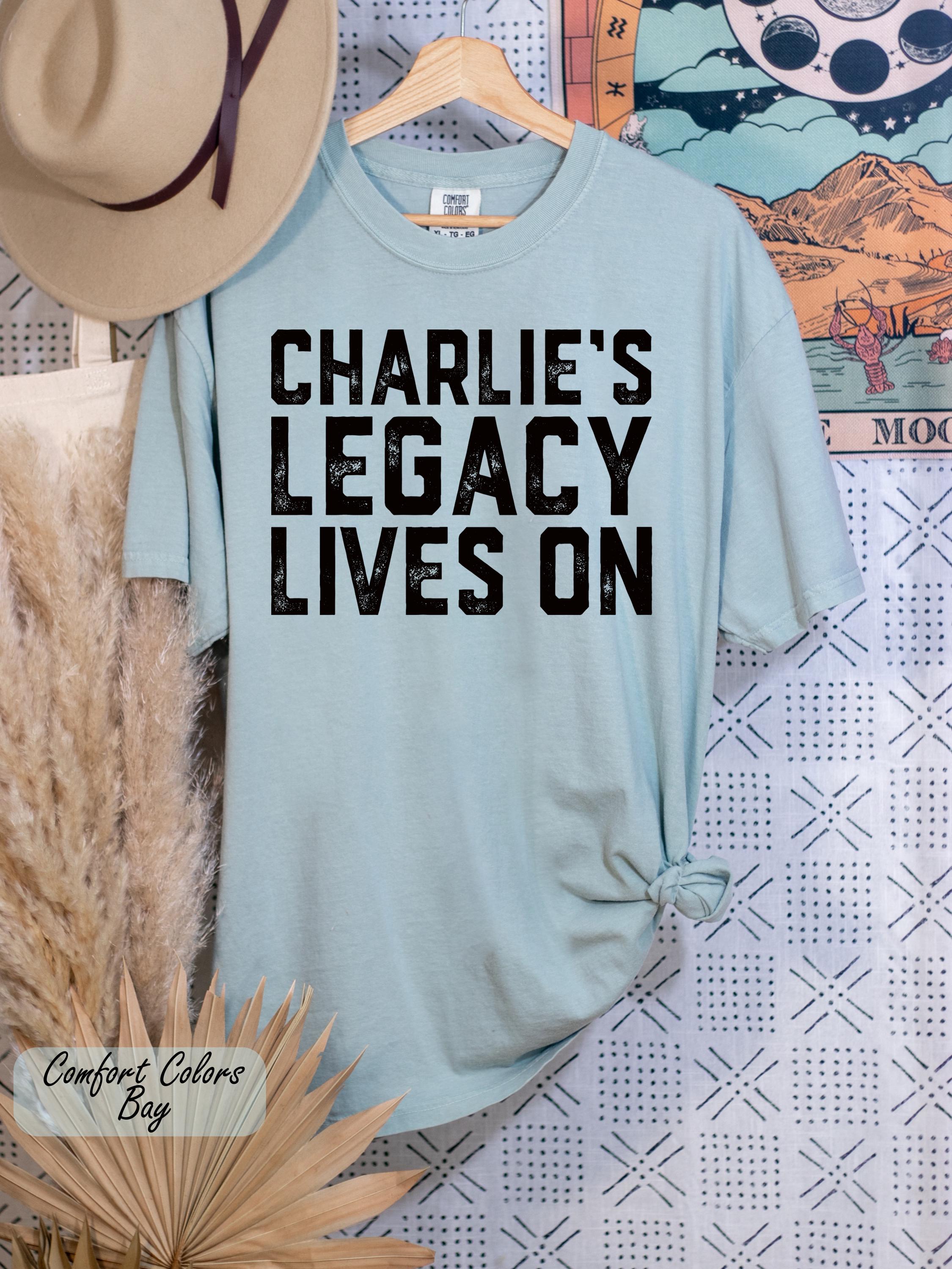 Comfort Colors®  Charlie's Legacy Lives On Shirt, Justice For Charlie Kirk, Memory of Charlie Tee, Faith-Based Unisex Tee, Human Rights Tee