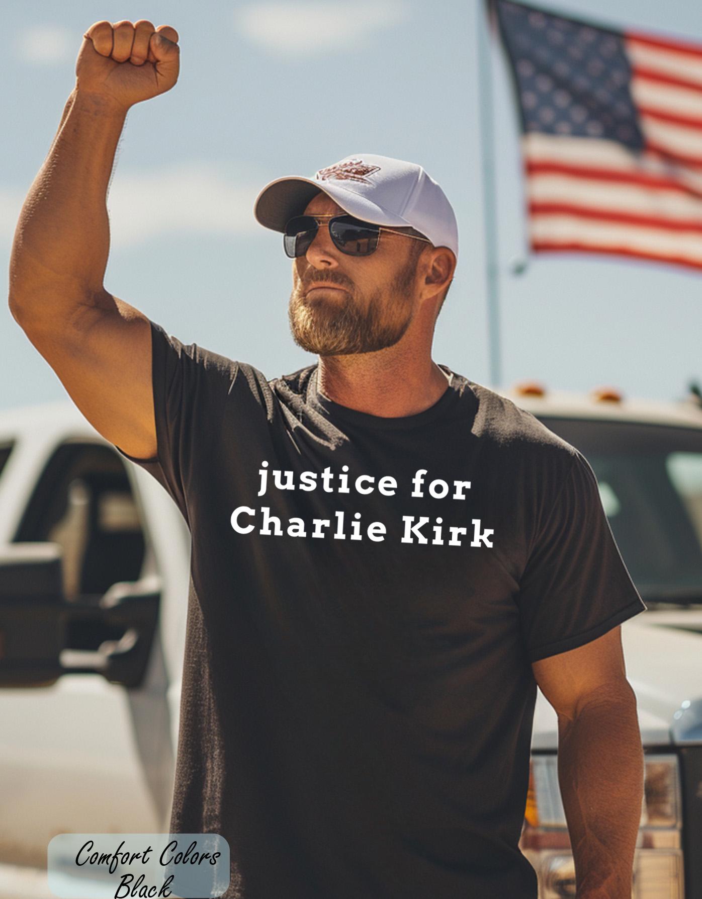 Justice For Charlie Kirk Shirt, Prayers Up for Charlie Shirt, Charlie Kirk Assassination,RIP Charlie Kirk,Never Die Charlie Kirk,Justice Tee