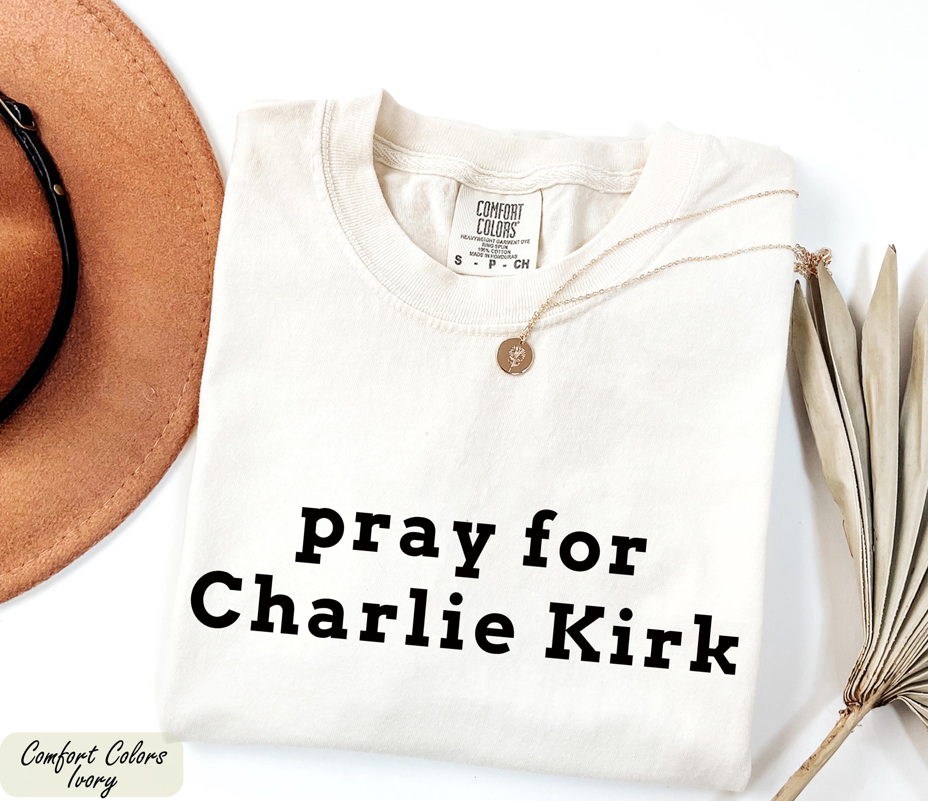 Pray for Charlie Kirk Shirt, Human Rights Tee, Stand With Charlie Kirk, RIP Charlie Kirk, American Comeback Tshirt, Trump Political Tshirt,