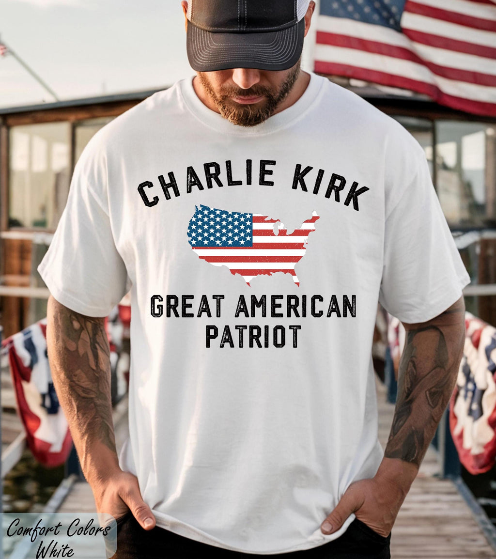 Charlie Kirk Great America Patriot Shirt ,America Human Rights Activist Graphic Tee, Justice for Charlie Kirk, Pray for Charlie Kirk