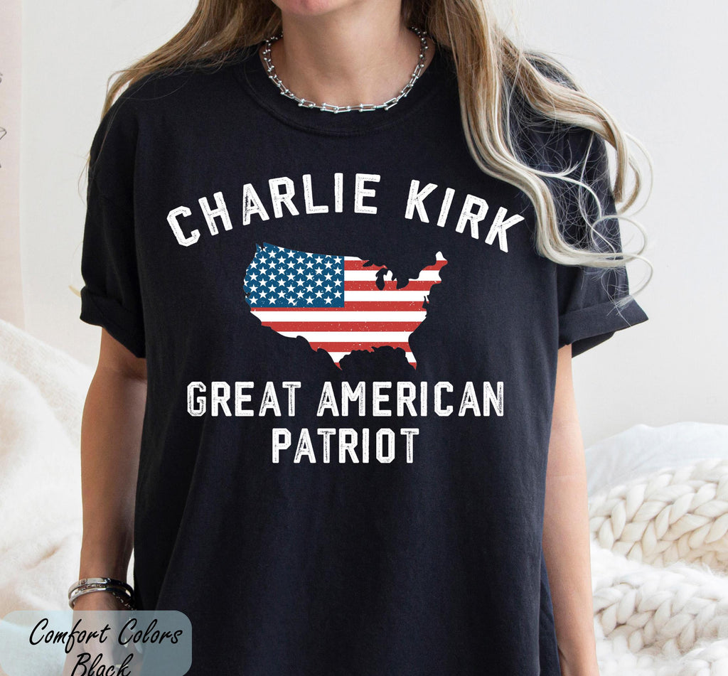 Charlie Kirk Great America Patriot Shirt ,America Human Rights Activist Graphic Tee, Justice for Charlie Kirk, Pray for Charlie Kirk