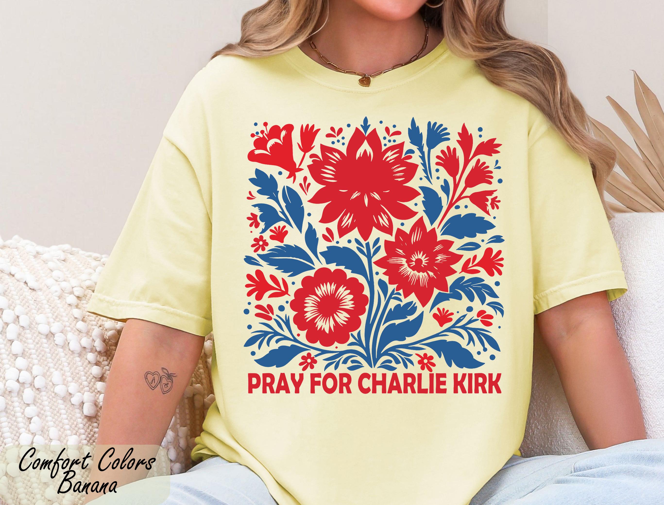 Pray for Charlie Kirk Shirt,Human Rights Activist Graphic Tee, Pray for Charlie Tee, Legend Never Die Charlie Kirk Tee, Justice for Charlie