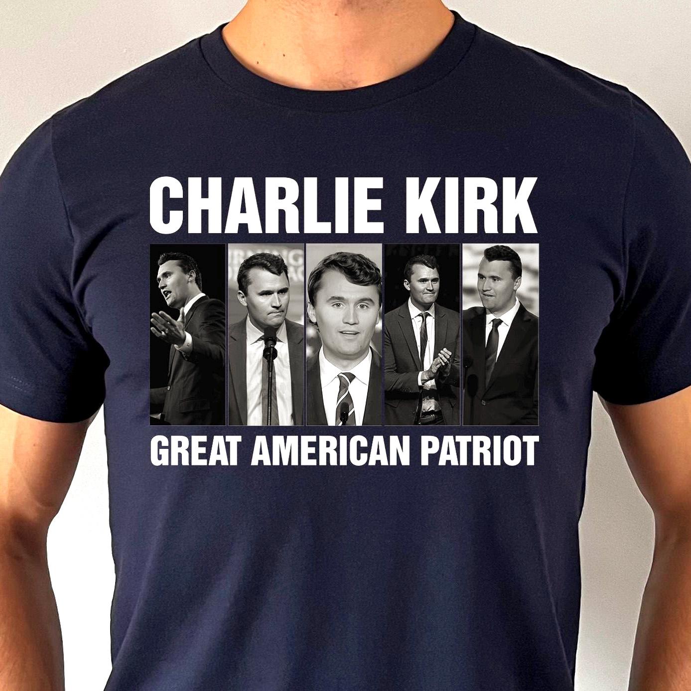 Charlie Kirk Great American Patriot T-shirt, USA Flag Map Shirt, Human Rights Activist Tee, Pray For Charlie Kirk, Charlie Kirk Justice Tee