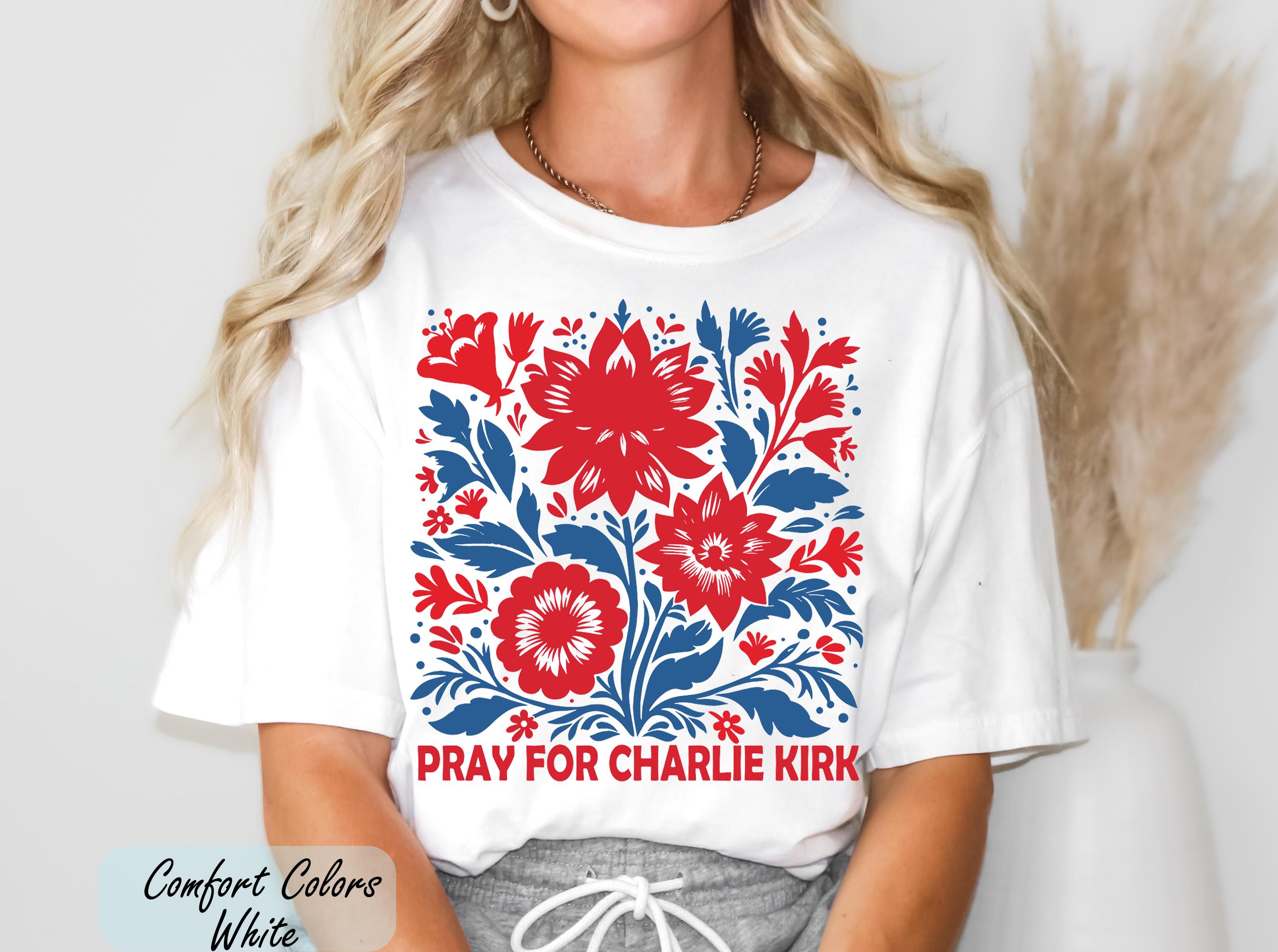 Pray for Charlie Kirk Shirt,Human Rights Activist Graphic Tee, Pray for Charlie Tee, Legend Never Die Charlie Kirk Tee, Justice for Charlie
