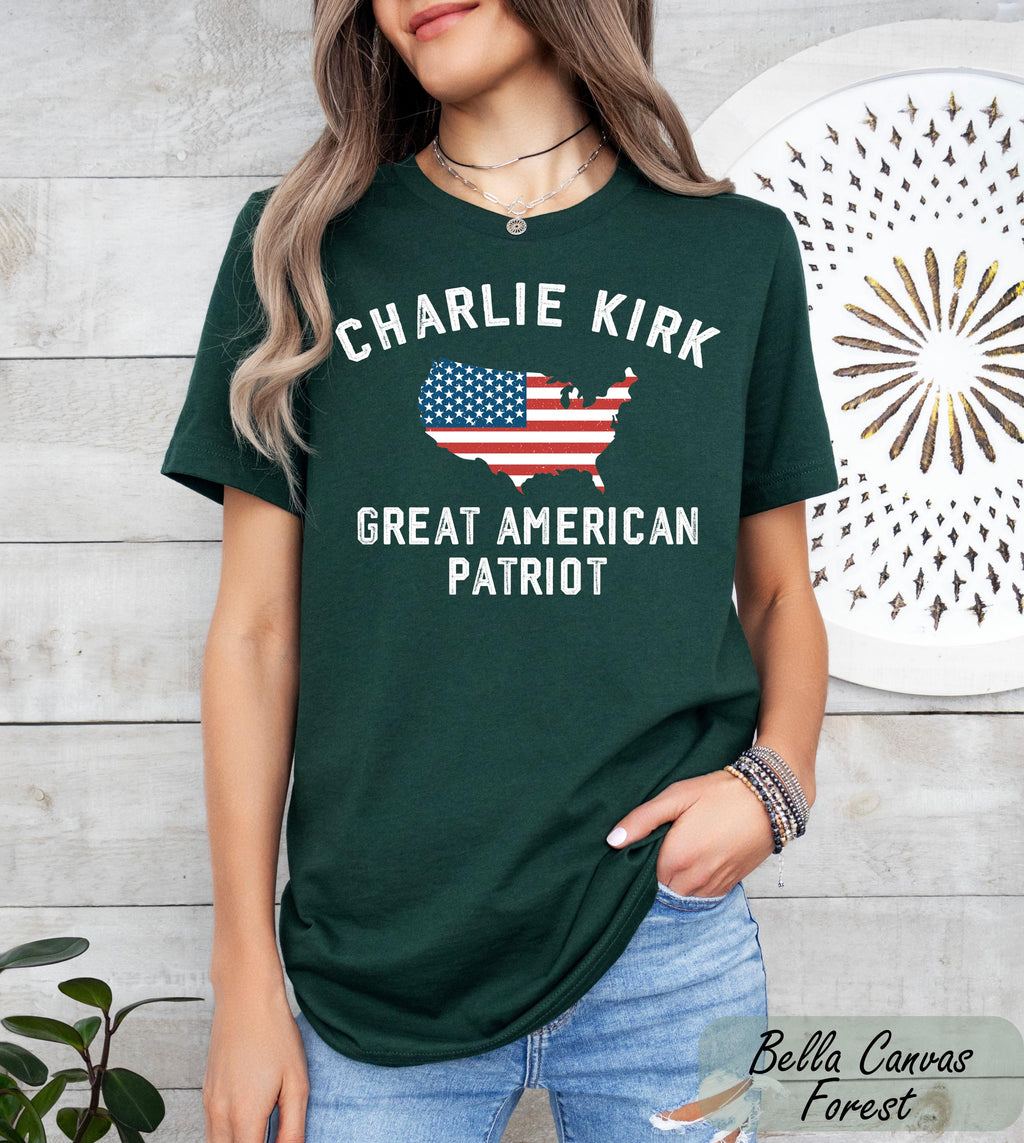 Charlie Kirk Great America Patriot Shirt ,America Human Rights Activist Graphic Tee, Justice for Charlie Kirk, Pray for Charlie Kirk