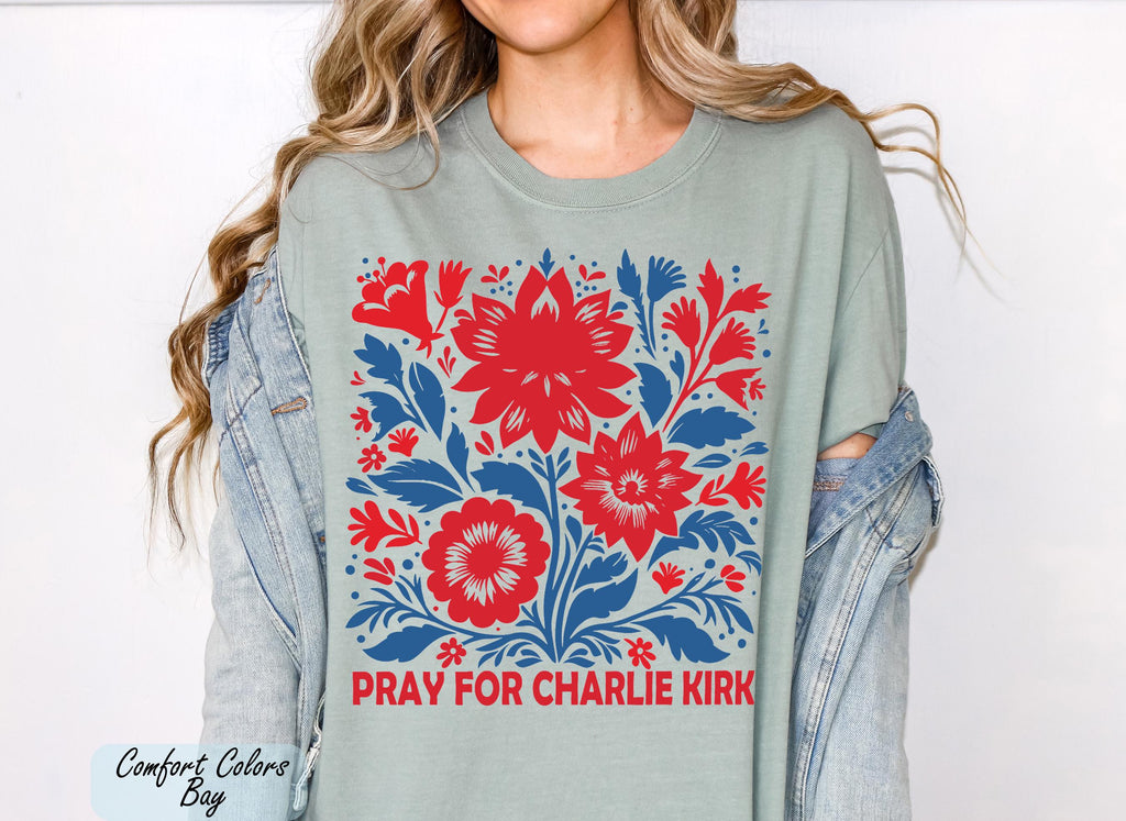 Pray for Charlie Kirk Shirt,Human Rights Activist Graphic Tee, Pray for Charlie Tee, Legend Never Die Charlie Kirk Tee, Justice for Charlie