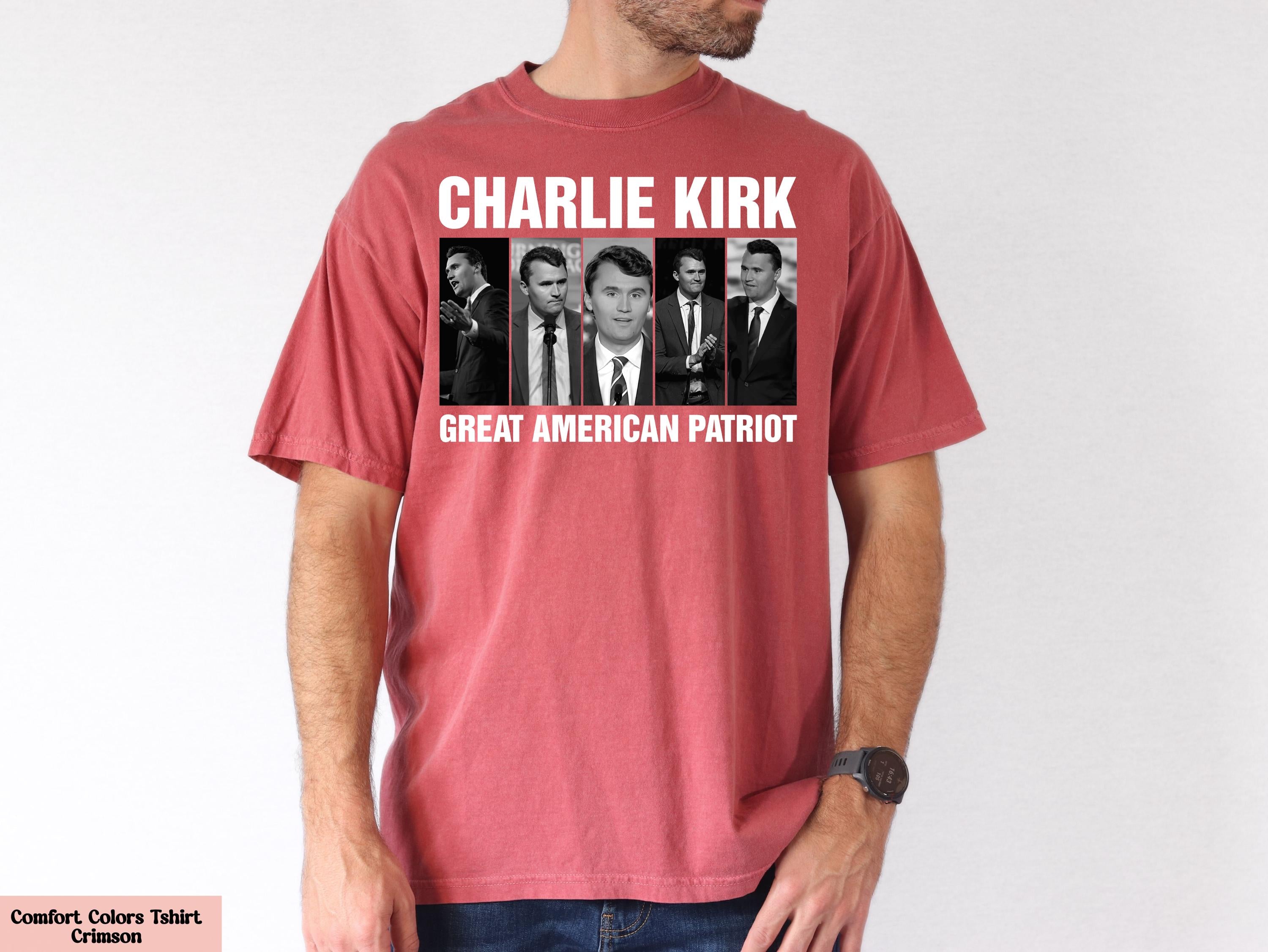 Charlie Kirk Great American Patriot T-shirt, USA Flag Map Shirt, Human Rights Activist Tee, Pray For Charlie Kirk, Charlie Kirk Justice Tee