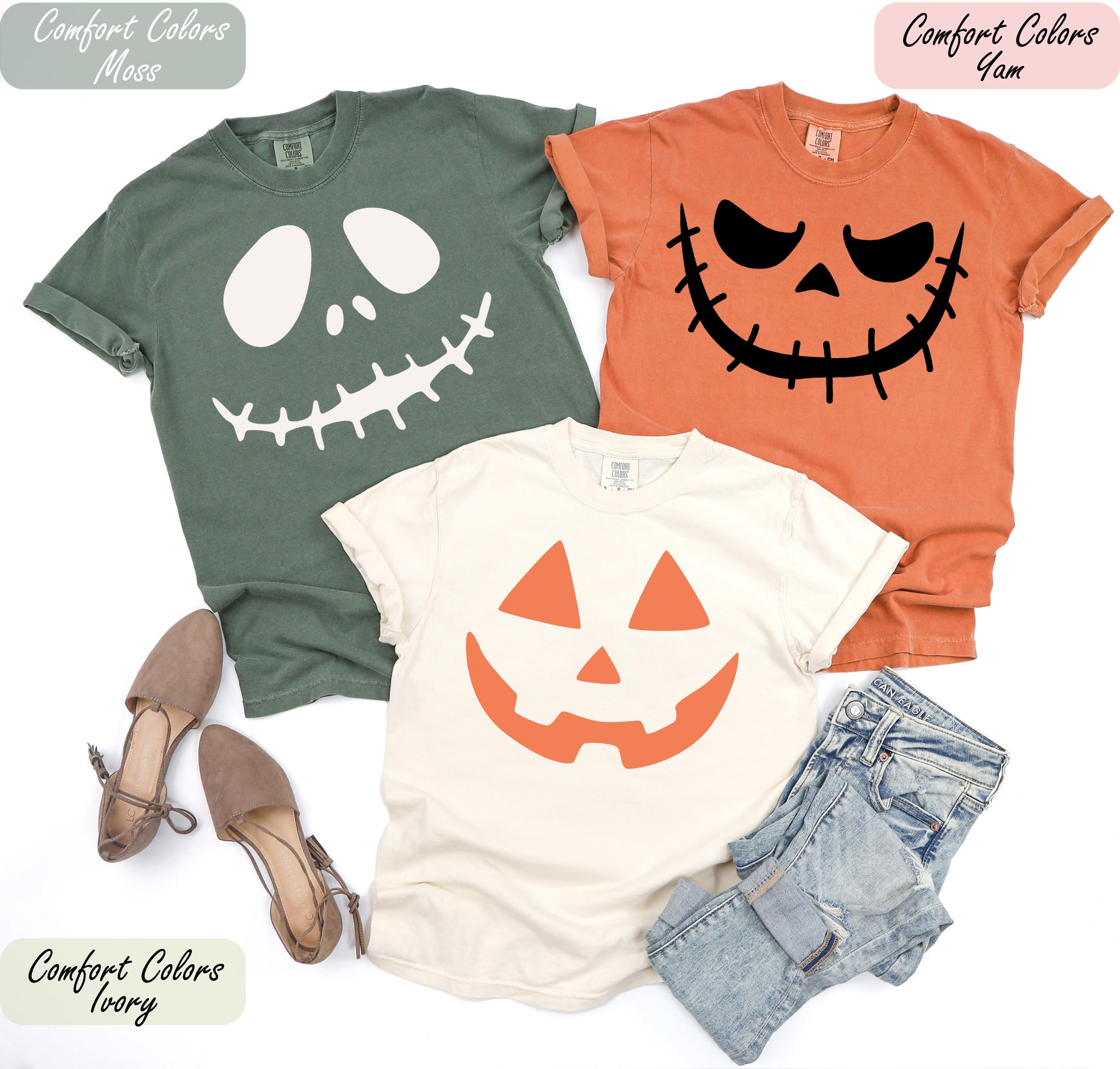 Retro Halloween Faces Shirt, Pumpkin Face Tee, Halloween Crew Shirt, Halloween Party Shirt, Halloween Group Shirt, Spooky Family Costume