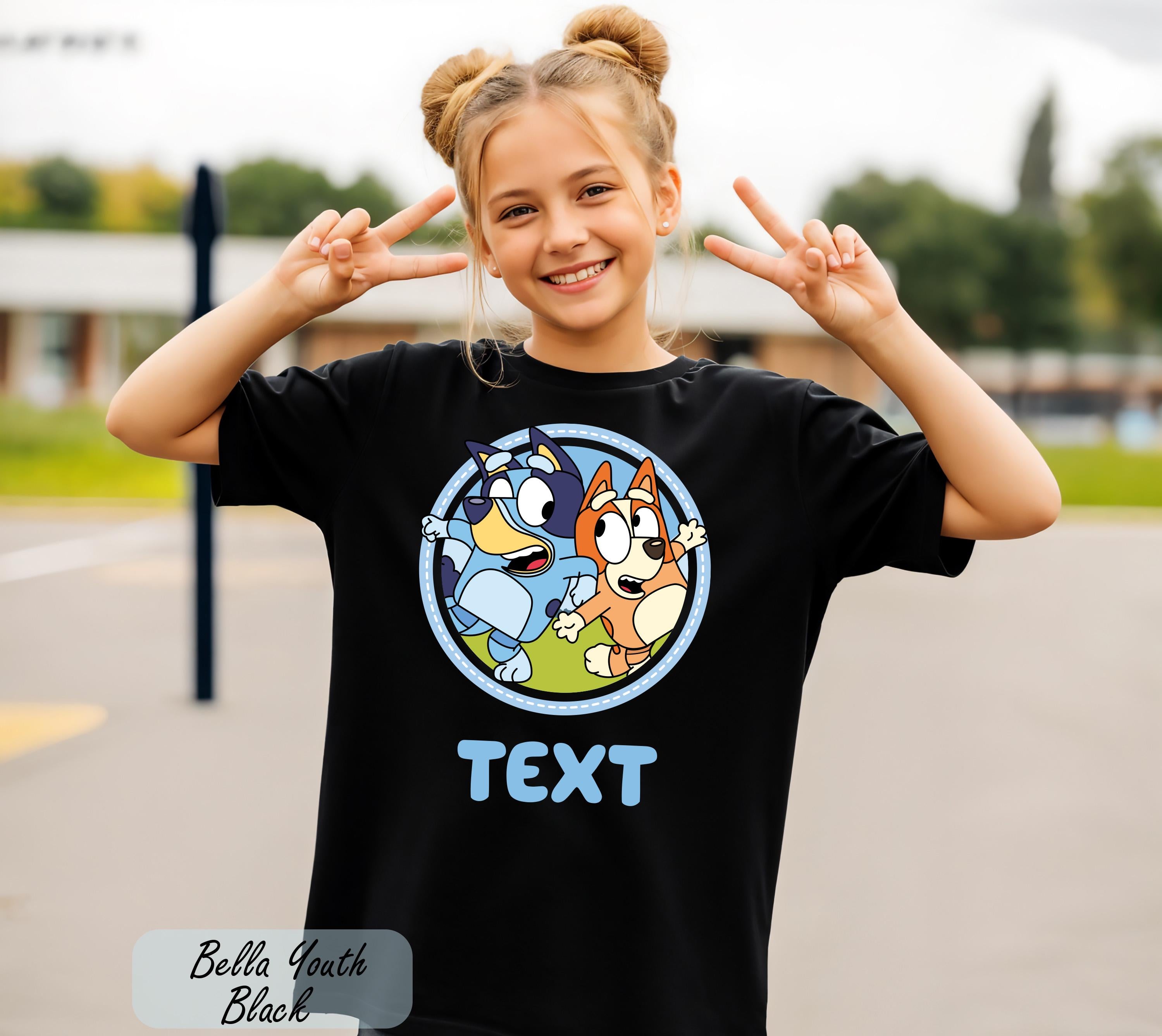 Personalized Bluey Family Matching Shirts, Bluey Cartoon Shirt, Custom Bluey Birthday Party Shirts, Bluey Funny Mom Dad Shirt,Bluey Dad Tee