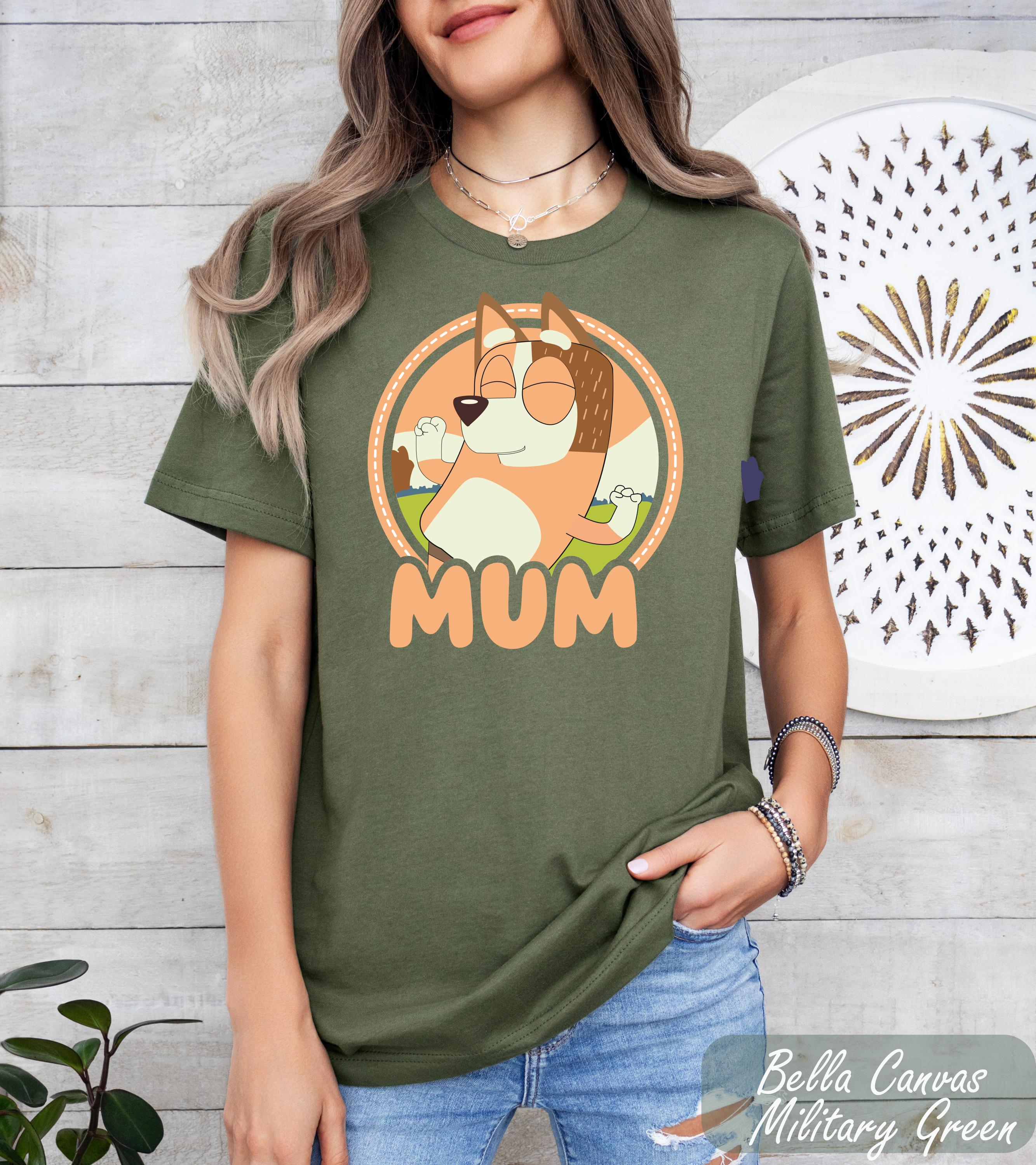 Personalized Bluey Family Matching Shirts, Bluey Cartoon Shirt, Custom Bluey Birthday Party Shirts, Bluey Funny Mom Dad Shirt,Bluey Dad Tee