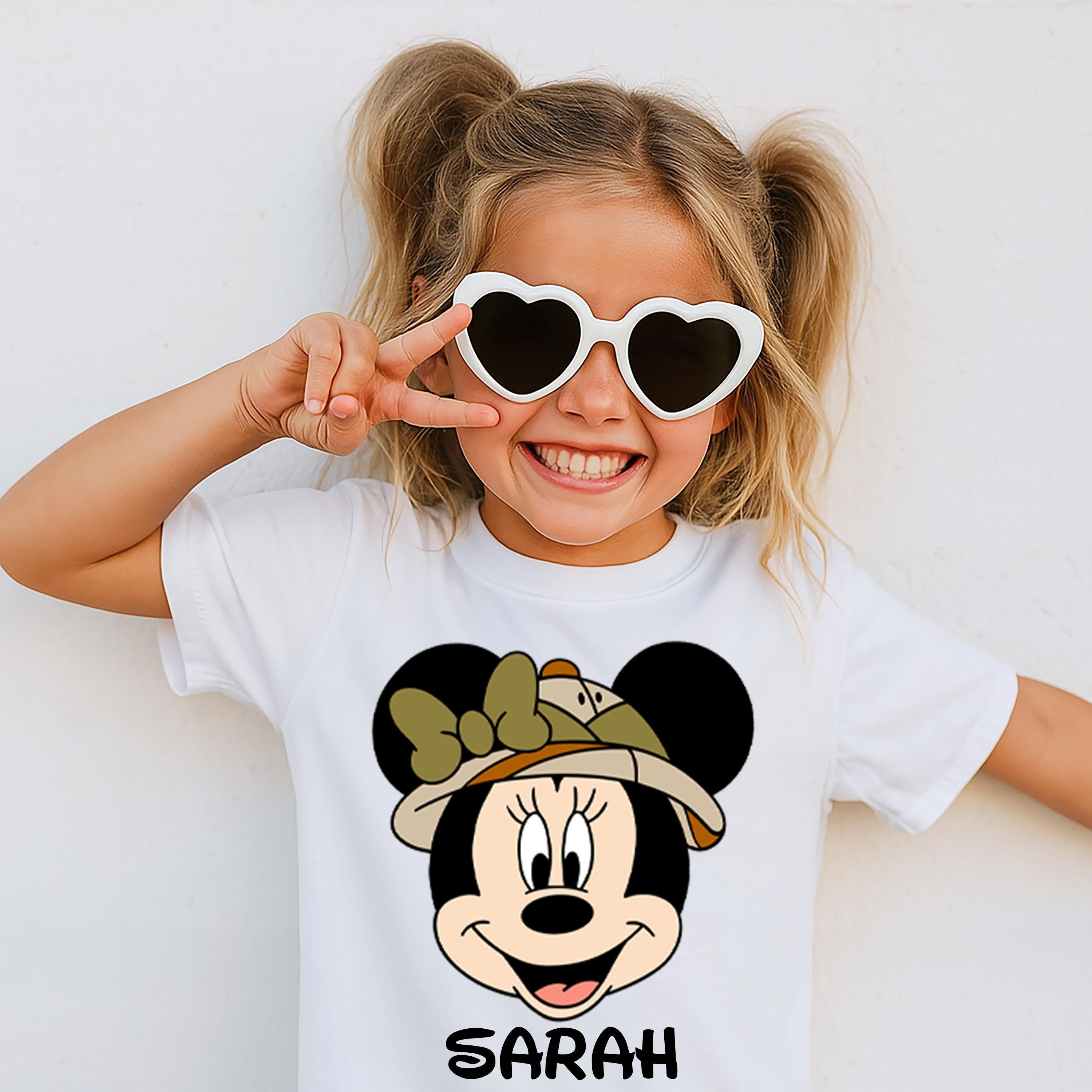 Custom Name Disney Safari Shirt, Mickey And Friends Animal Kingdom shirt,Disney All Characters Family Vacation Tees,Disney Trip 2025 Shirt