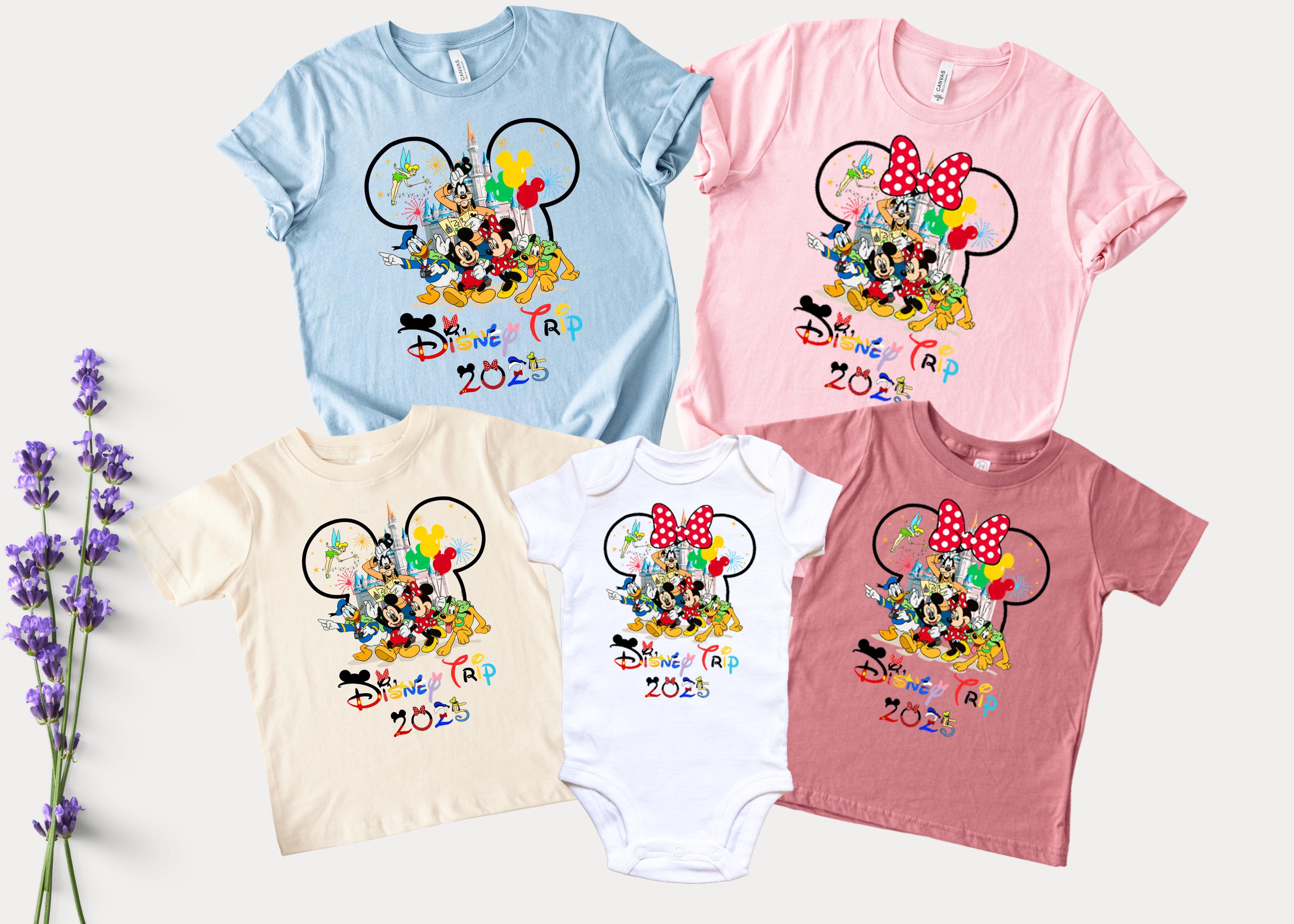 Disney Trip 2025 Shirt,Mickey And Friends Disney Trip Shirt,Disney Family Vacation Shirt,,Disneyland Shirts,Disney Couple Shirt,Disneyworld