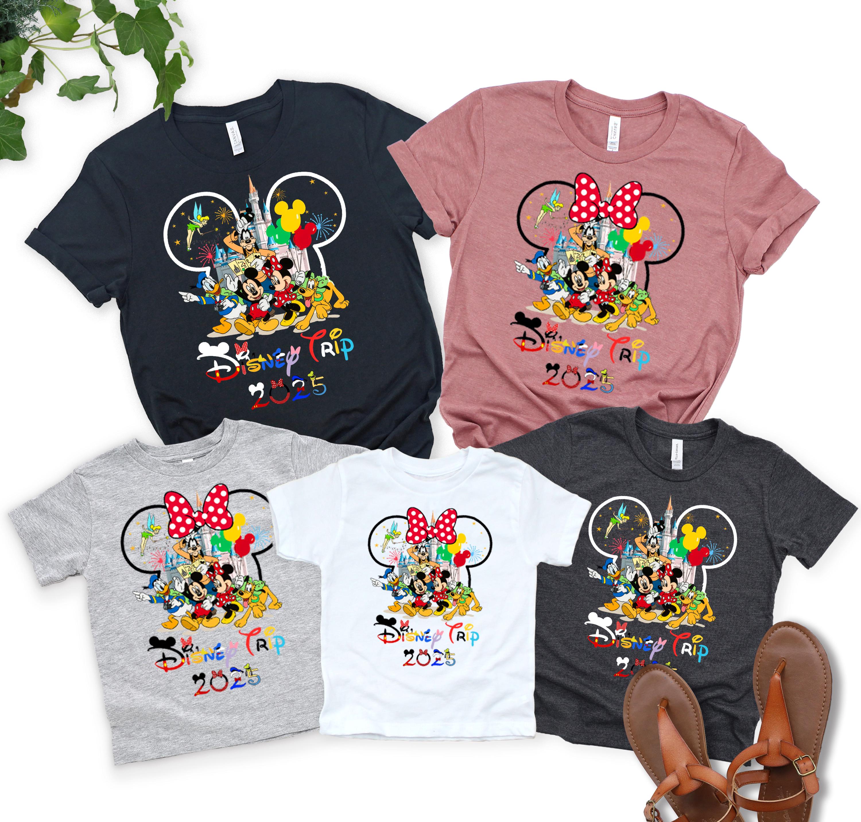 Disney Trip 2025 Shirt,Mickey And Friends Disney Trip Shirt,Disney Family Vacation Shirt,,Disneyland Shirts,Disney Couple Shirt,Disneyworld