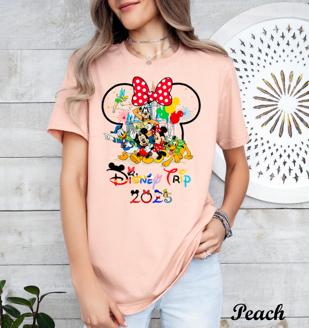Disney Trip 2025 Shirt,Mickey And Friends Disney Trip Shirt,Disney Family Vacation Shirt,,Disneyland Shirts,Disney Couple Shirt,Disneyworld