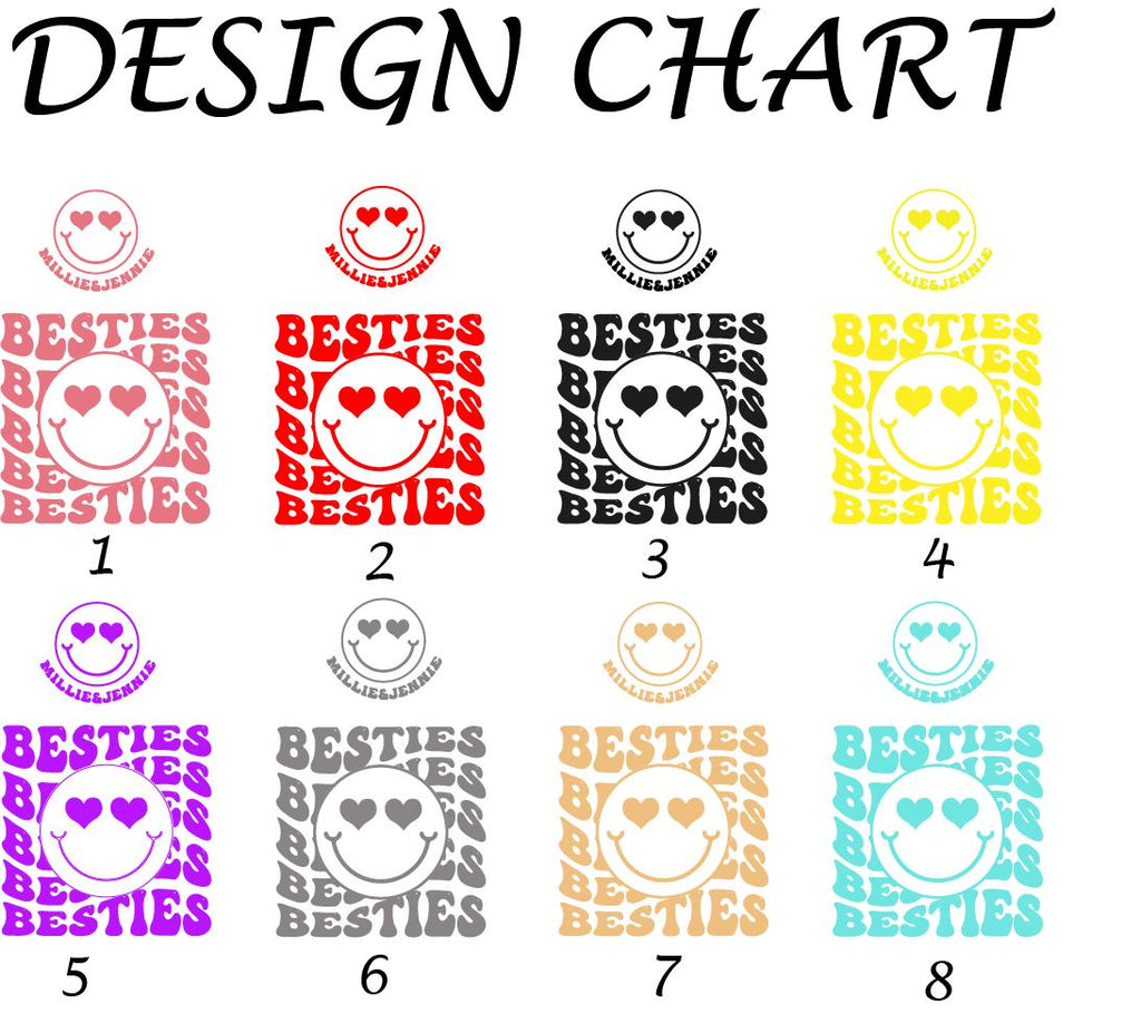 Custom Name BFF Shirts,Matching Best Friend Shirt,Personalized Gift For Fest Friend,Smile Face Best Friends Shirt,Custom BFF Birthday Gift