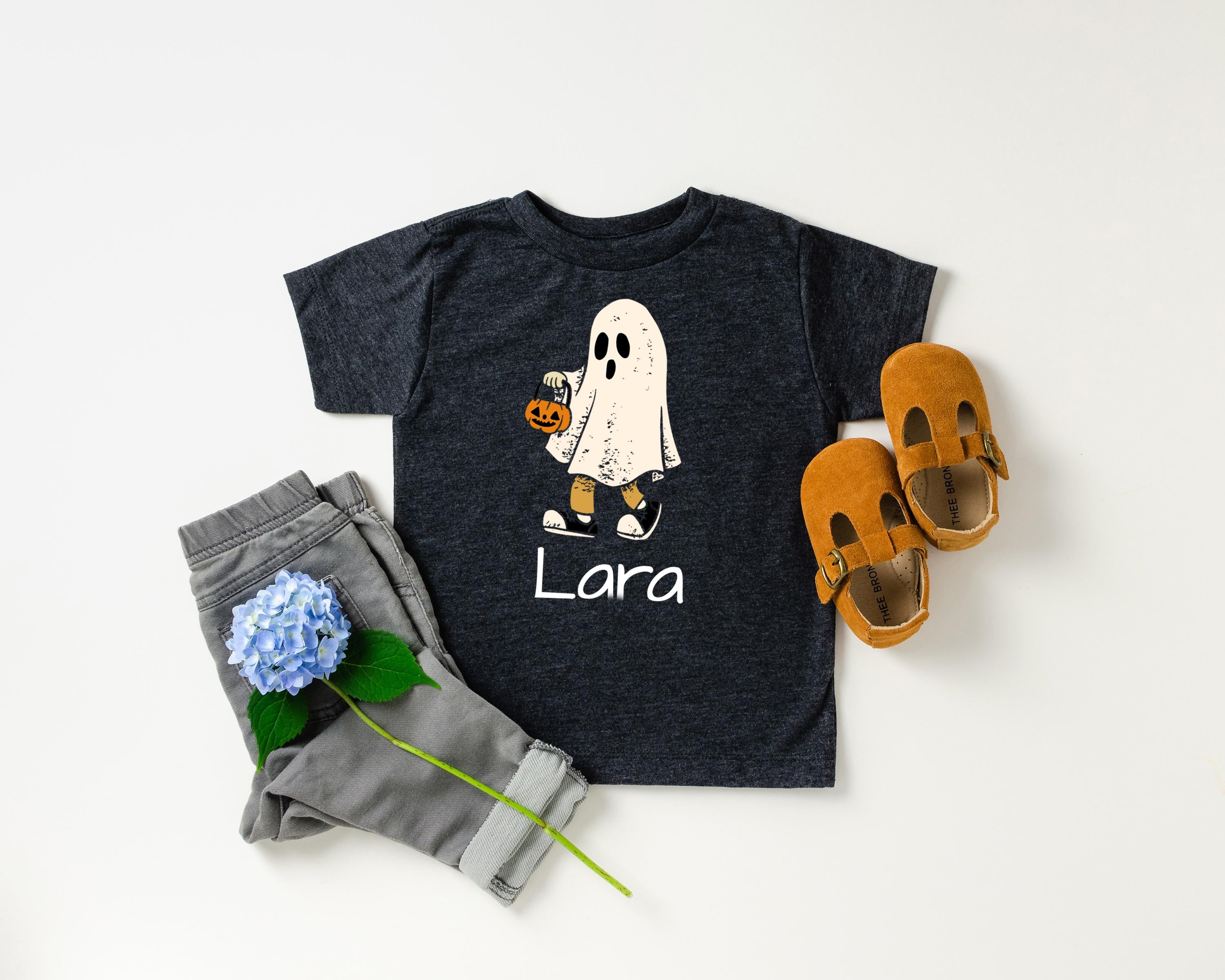 Custom Ghost Family Halloween Shirt, Personalized Spooky Family Outfit, Matching Halloween Shirts for Family, Cute Ghost Mom Dad Kids Tee