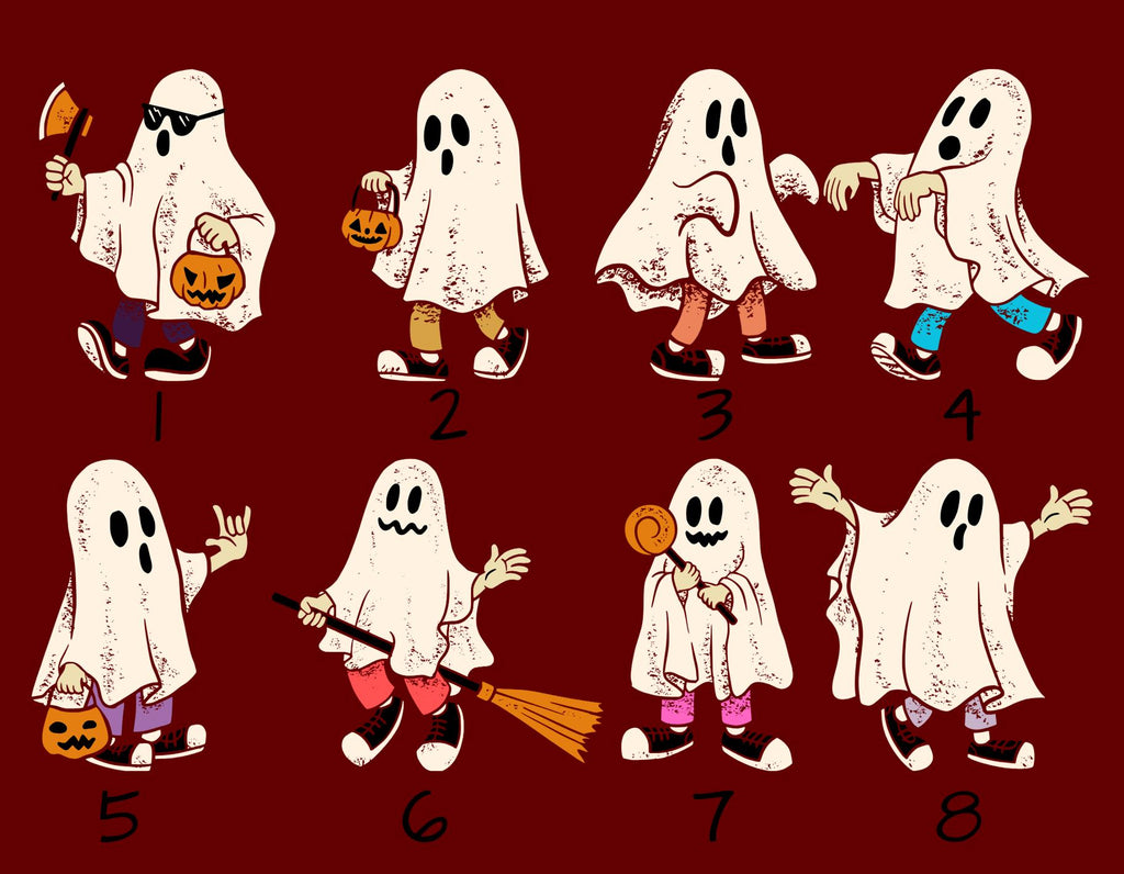 Custom Ghost Family Halloween Shirt, Personalized Spooky Family Outfit, Matching Halloween Shirts for Family, Cute Ghost Mom Dad Kids Tee