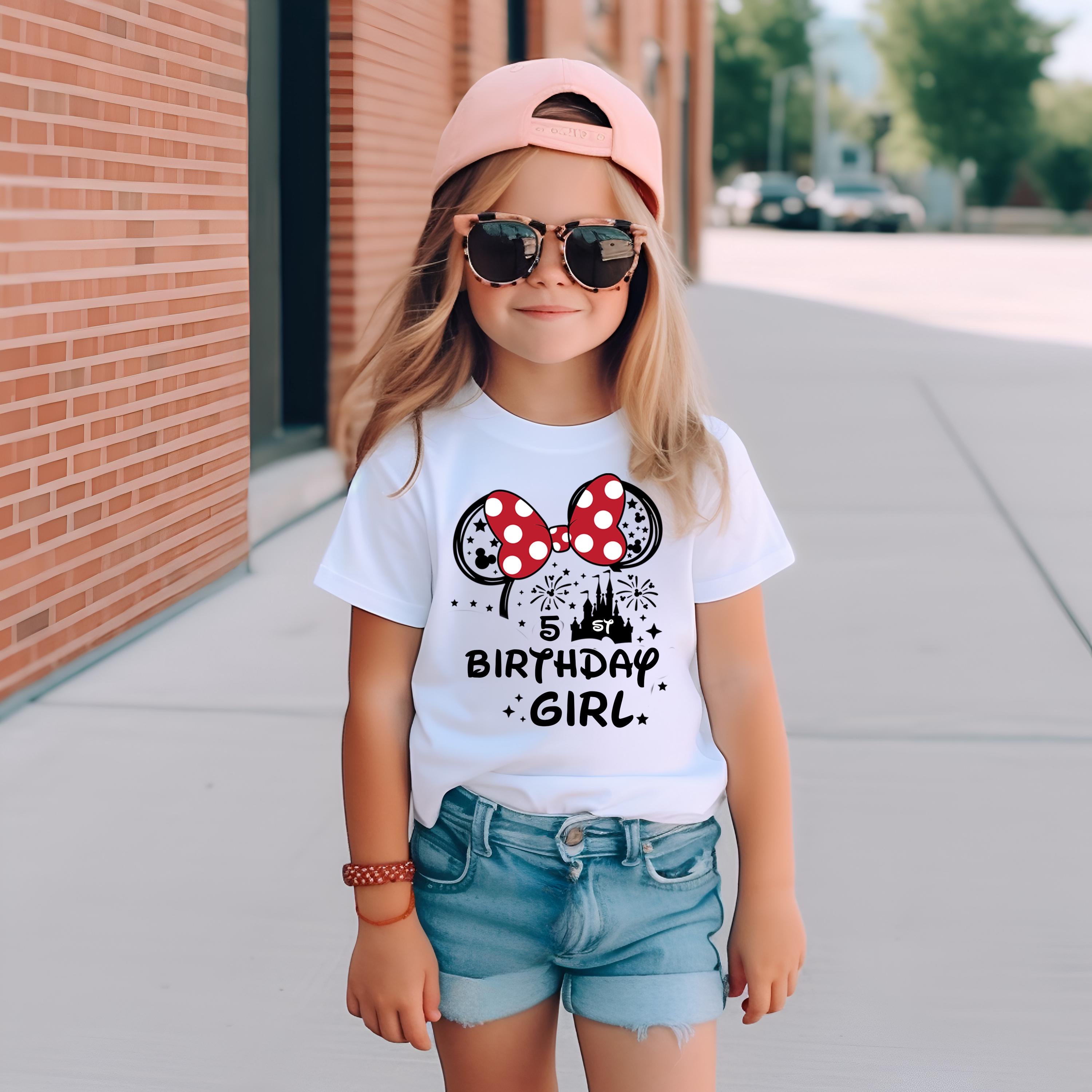 Custom Disney Birthday Shirt, Disney Birthday Girl Shirt, Disney Birthday Squad Group Shirts ,Personalized Disney Family Birthday Party Tee