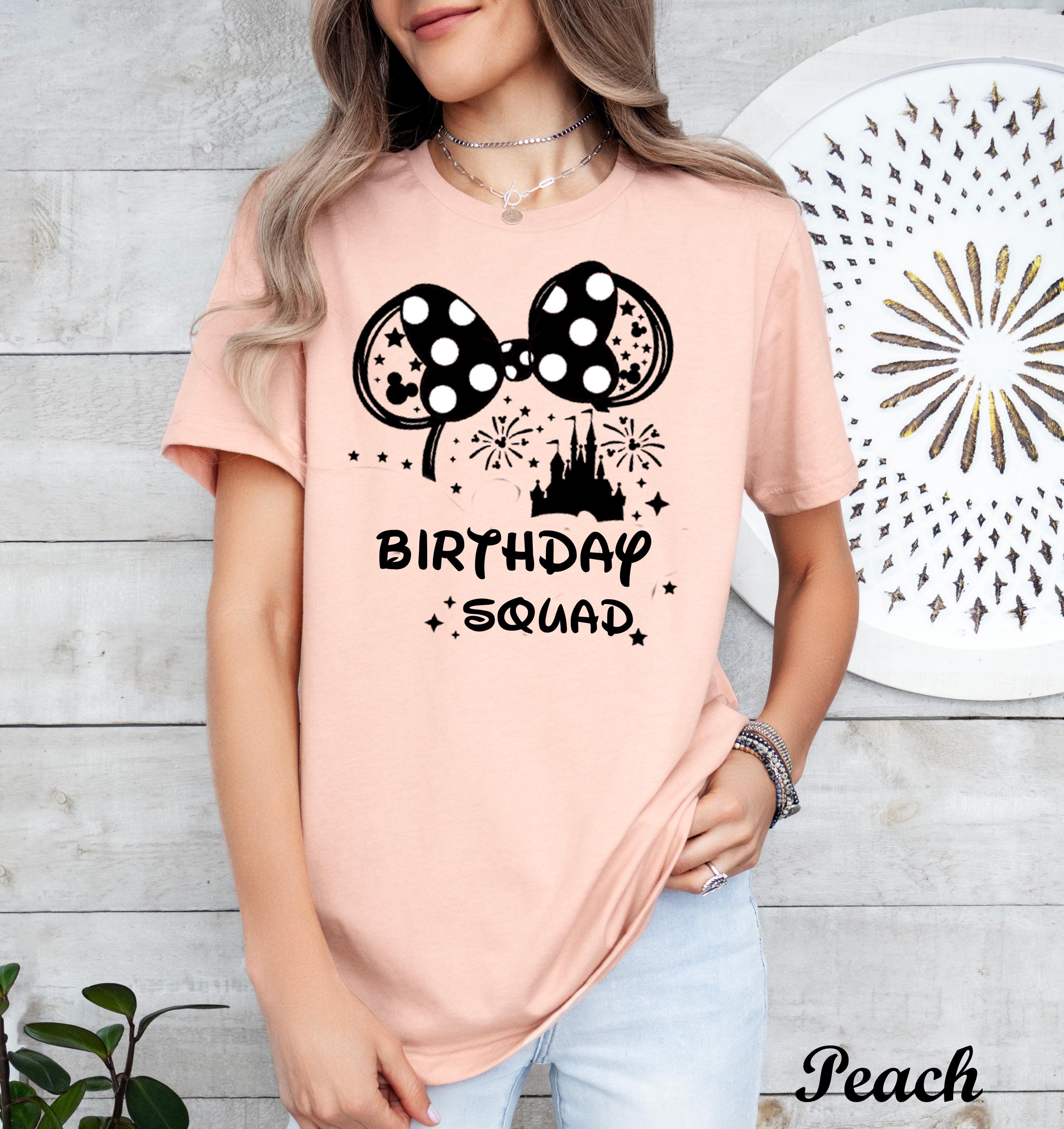 Custom Disney Birthday Shirt, Disney Birthday Girl Shirt, Disney Birthday Squad Group Shirts ,Personalized Disney Family Birthday Party Tee