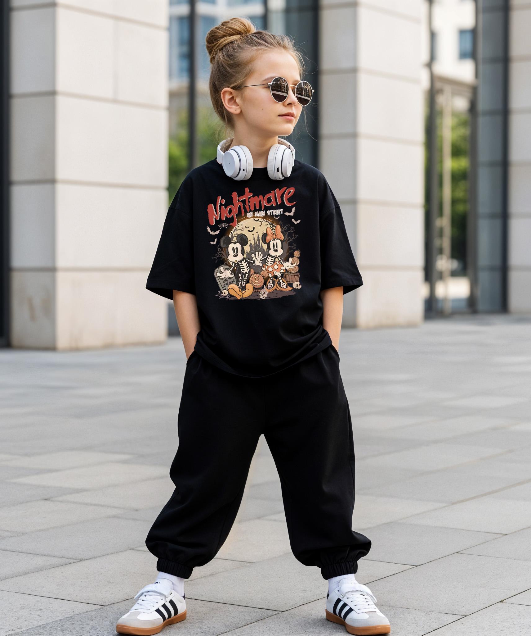 Mickey Minnie Nightmare on Mainstreet Halloween Shirt, Disneyland Halloween Shirt, Vintage Disney Halloween Pumpkin Tee, Disney Trip Shirt