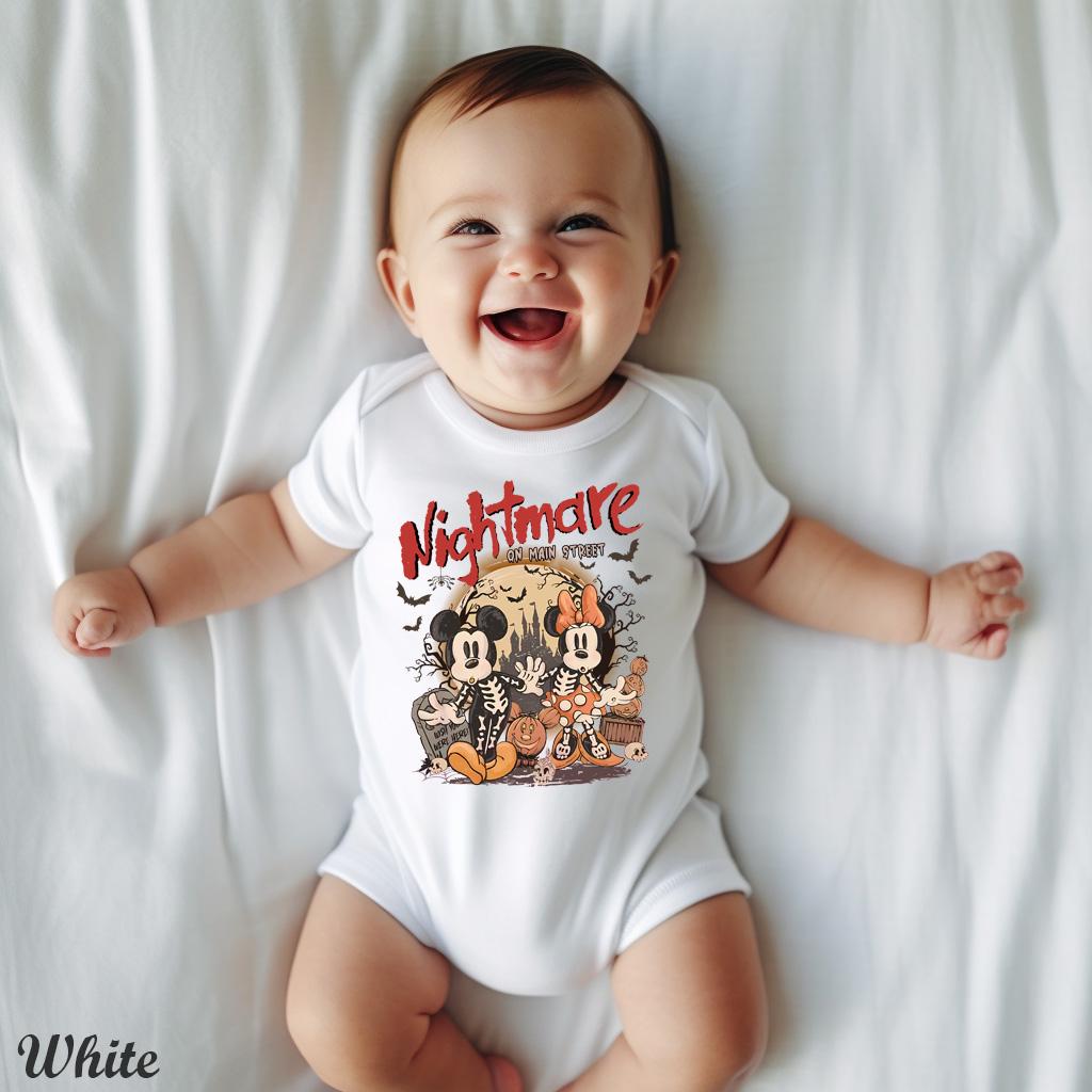 Mickey Minnie Nightmare on Mainstreet Halloween Shirt, Disneyland Halloween Shirt, Vintage Disney Halloween Pumpkin Tee, Disney Trip Shirt