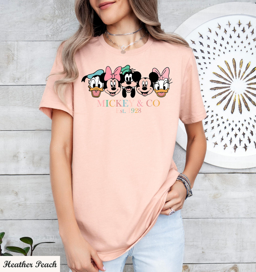 Retro Mickey & Co 1928 Shirt ,Family Mickey And Friends Shirt, Disney Trip Shirt, Disneyland Tee, Disneyworld Family Trip Shirt