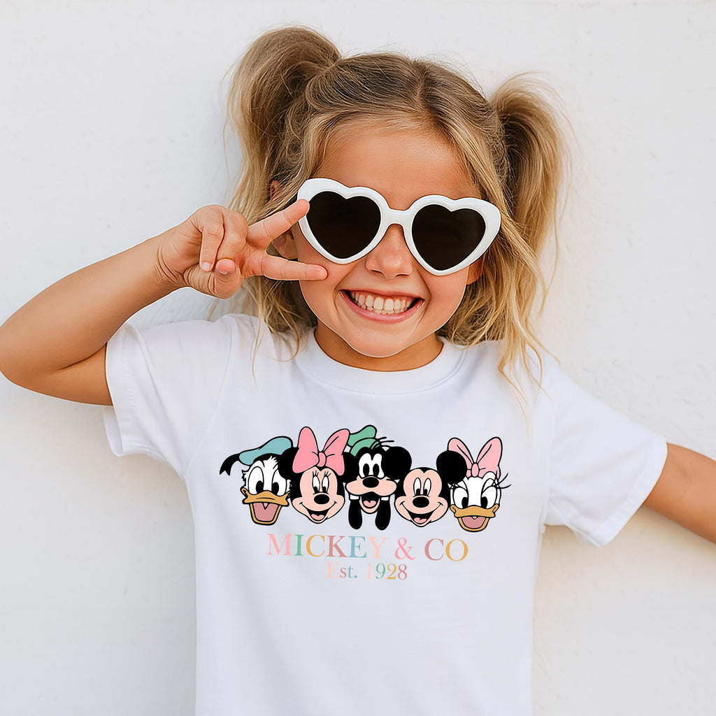 Retro Mickey & Co 1928 Shirt ,Family Mickey And Friends Shirt, Disney Trip Shirt, Disneyland Tee, Disneyworld Family Trip Shirt