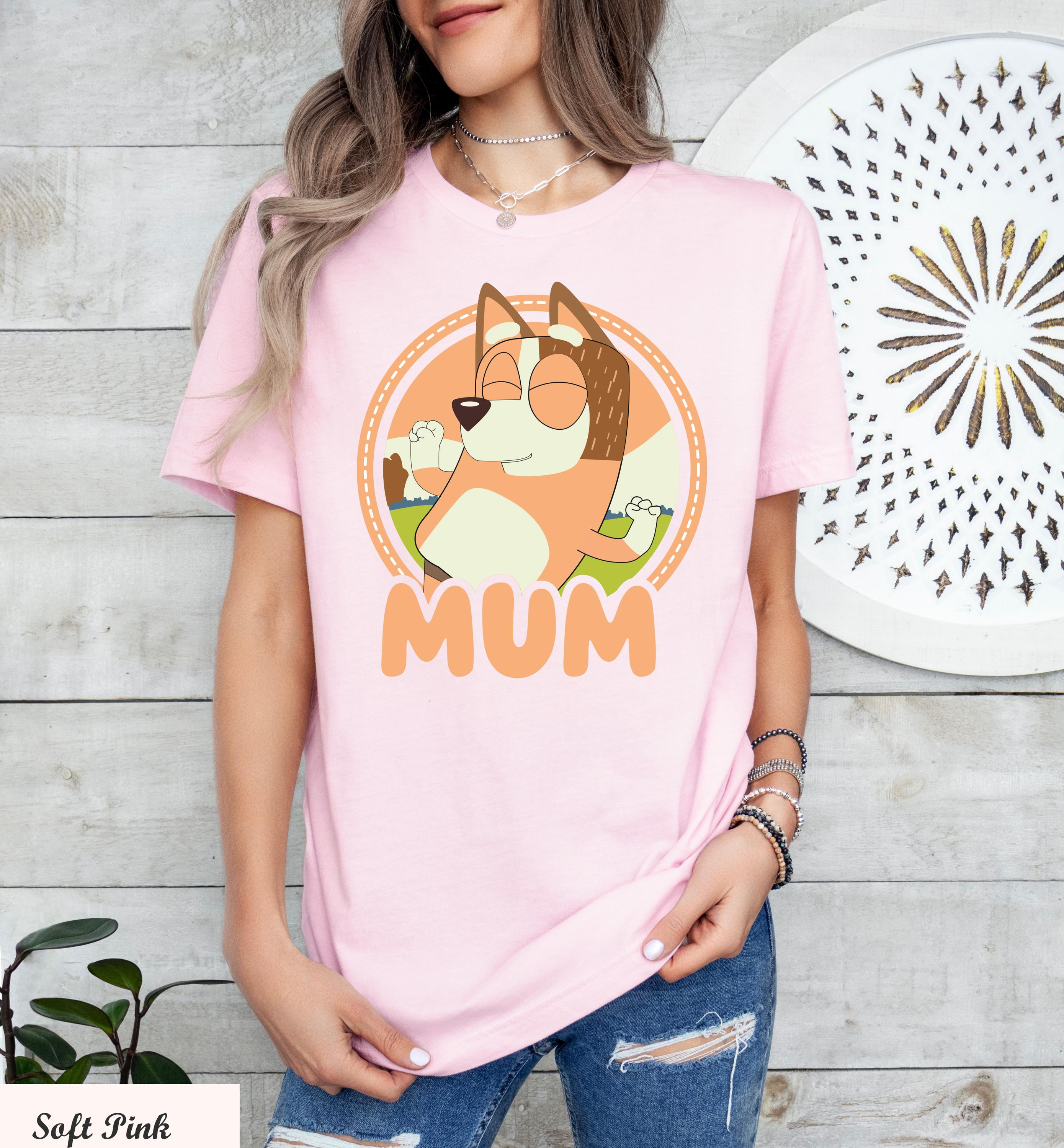 Bluey Family Shirt, Custom Name Blue Dog Family Shirt All Characters Tee, Custom Bluey Family Shirt, Bluey Family Birthday Party Team Shirt