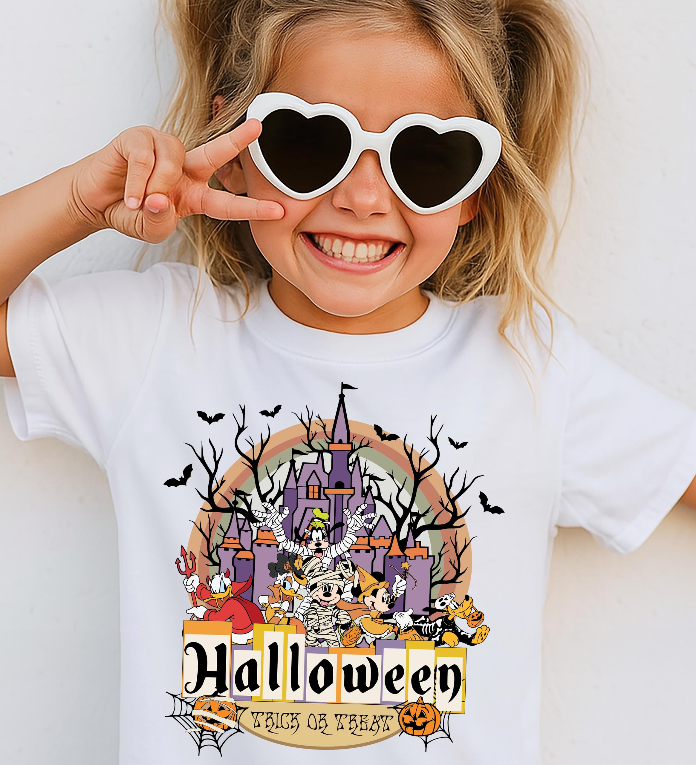 Disney Castle Halloween Youth Shirt, Magical Castle Toddler Shirt, Halloween Party Tee, Halloween Pumpkin T-Shirt, Halloween Baby Shirt