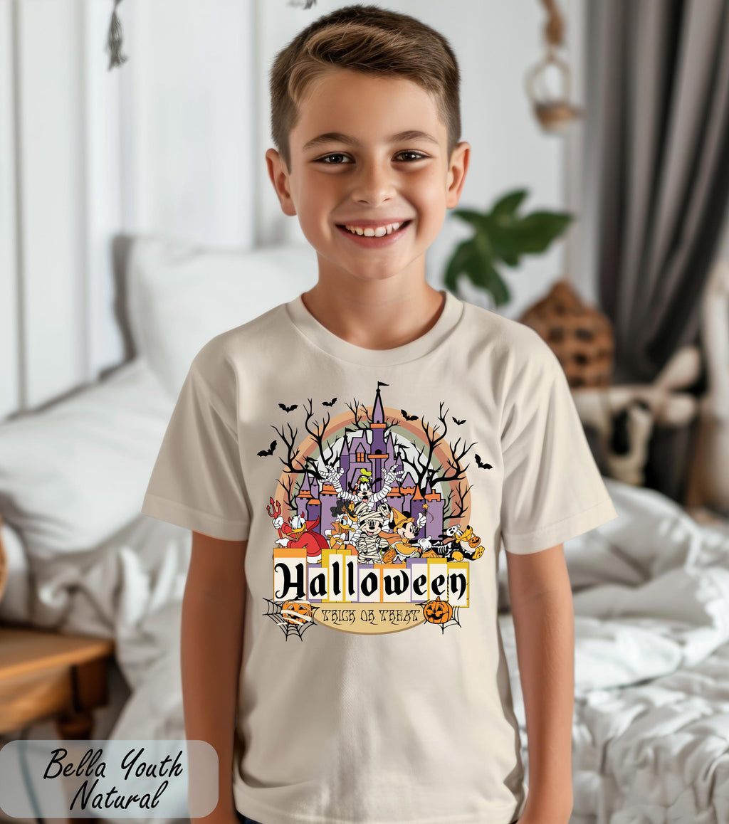 Disney Castle Halloween Youth Shirt, Magical Castle Toddler Shirt, Halloween Party Tee, Halloween Pumpkin T-Shirt, Halloween Baby Shirt