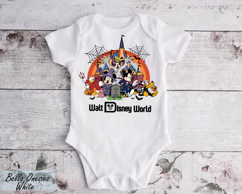 Retro Walt Disney World Halloween Shirt, Mickey and Friends Halloween Family Tee, Mickey Mouse Halloween Gift, Disney Group Costume Shirt