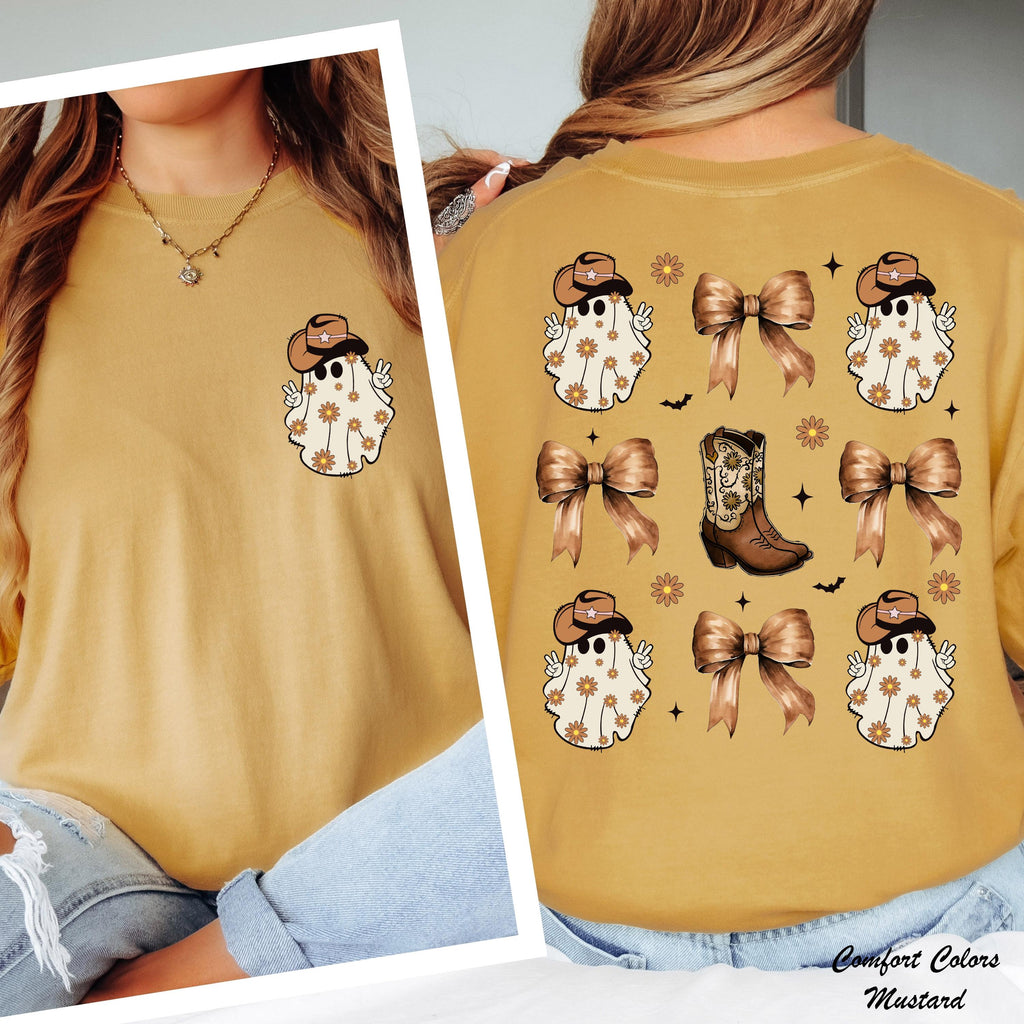 Coquette Western Halloween Shirt, Cowboy Ghost Shirt, Western Halloween Shirt, Cute Spooky Halloween Gift, Funny Spooky Rodeo Shirt