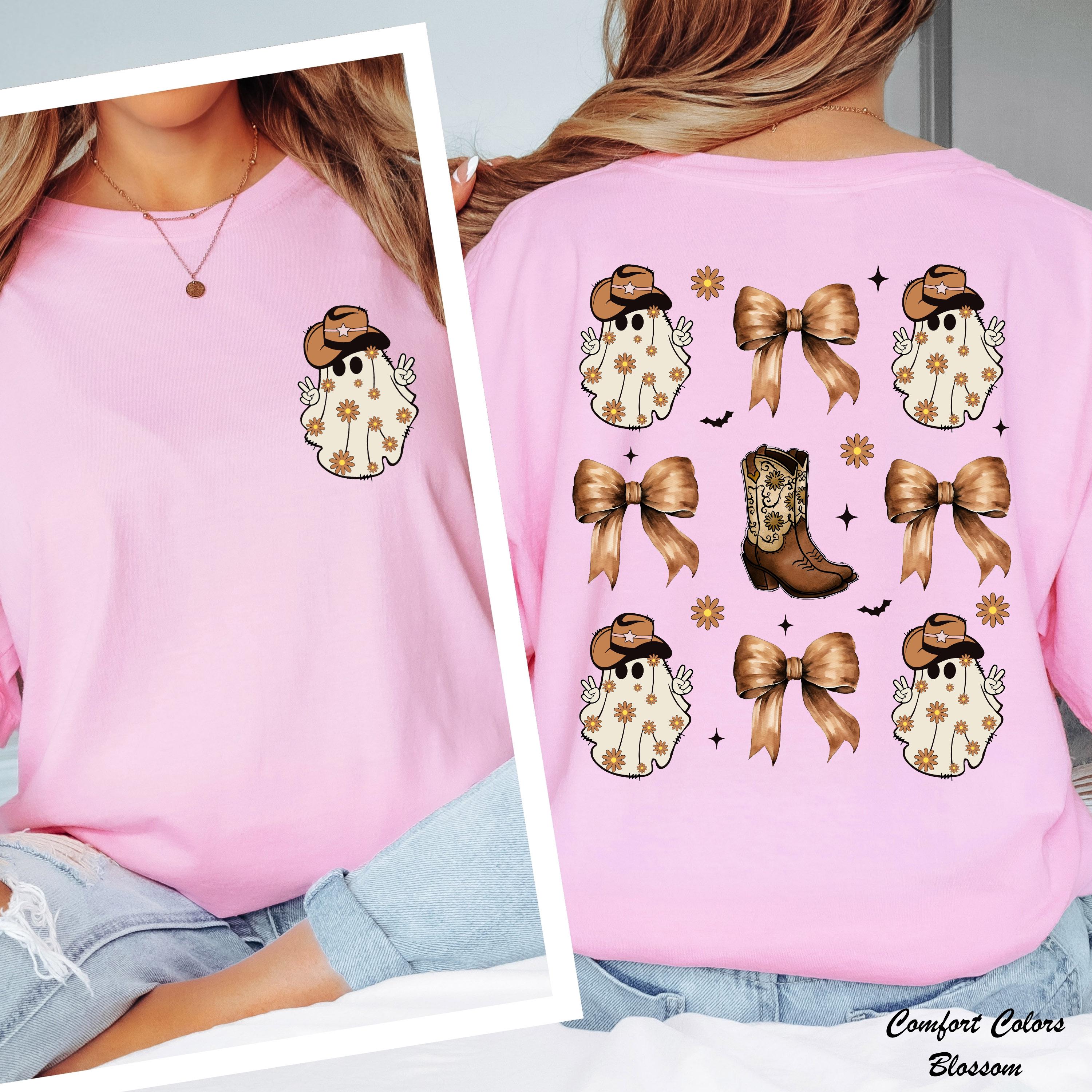 Coquette Western Halloween Shirt, Cowboy Ghost Shirt, Western Halloween Shirt, Cute Spooky Halloween Gift, Funny Spooky Rodeo Shirt