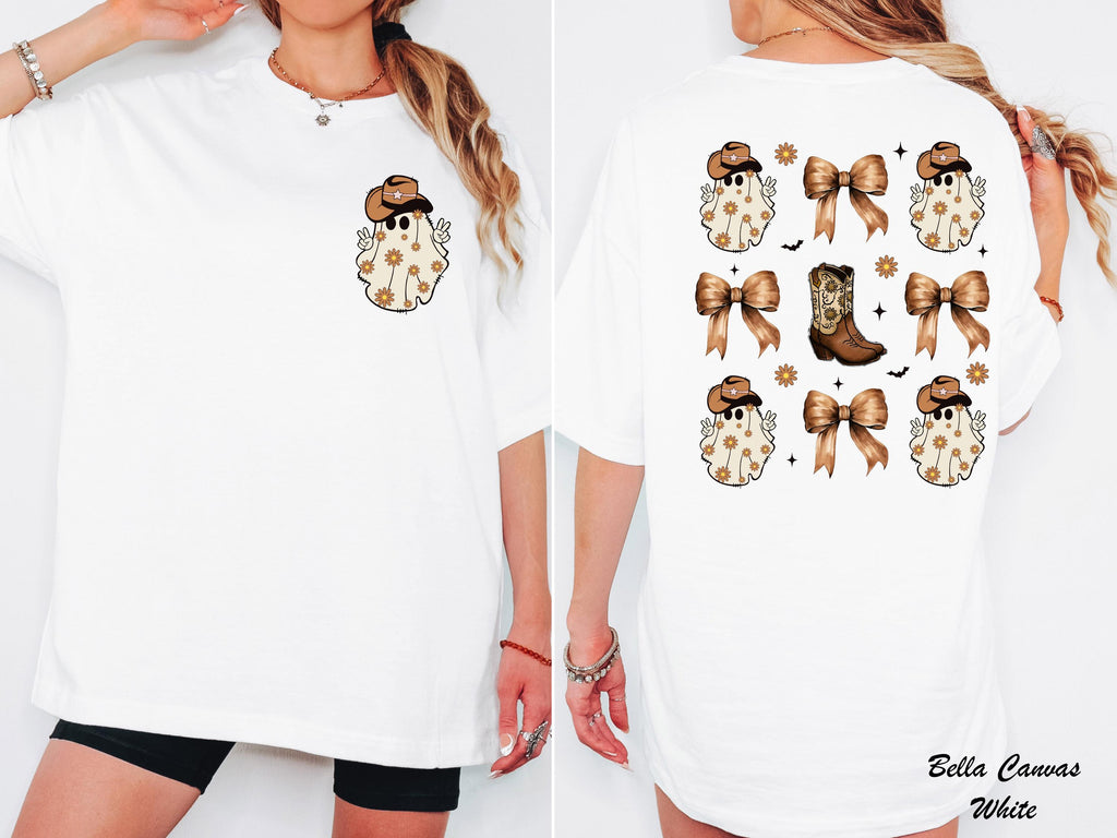 Coquette Western Halloween Shirt, Cowboy Ghost Shirt, Western Halloween Shirt, Cute Spooky Halloween Gift, Funny Spooky Rodeo Shirt