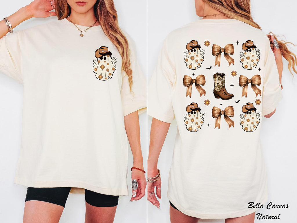 Coquette Western Halloween Shirt, Cowboy Ghost Shirt, Western Halloween Shirt, Cute Spooky Halloween Gift, Funny Spooky Rodeo Shirt