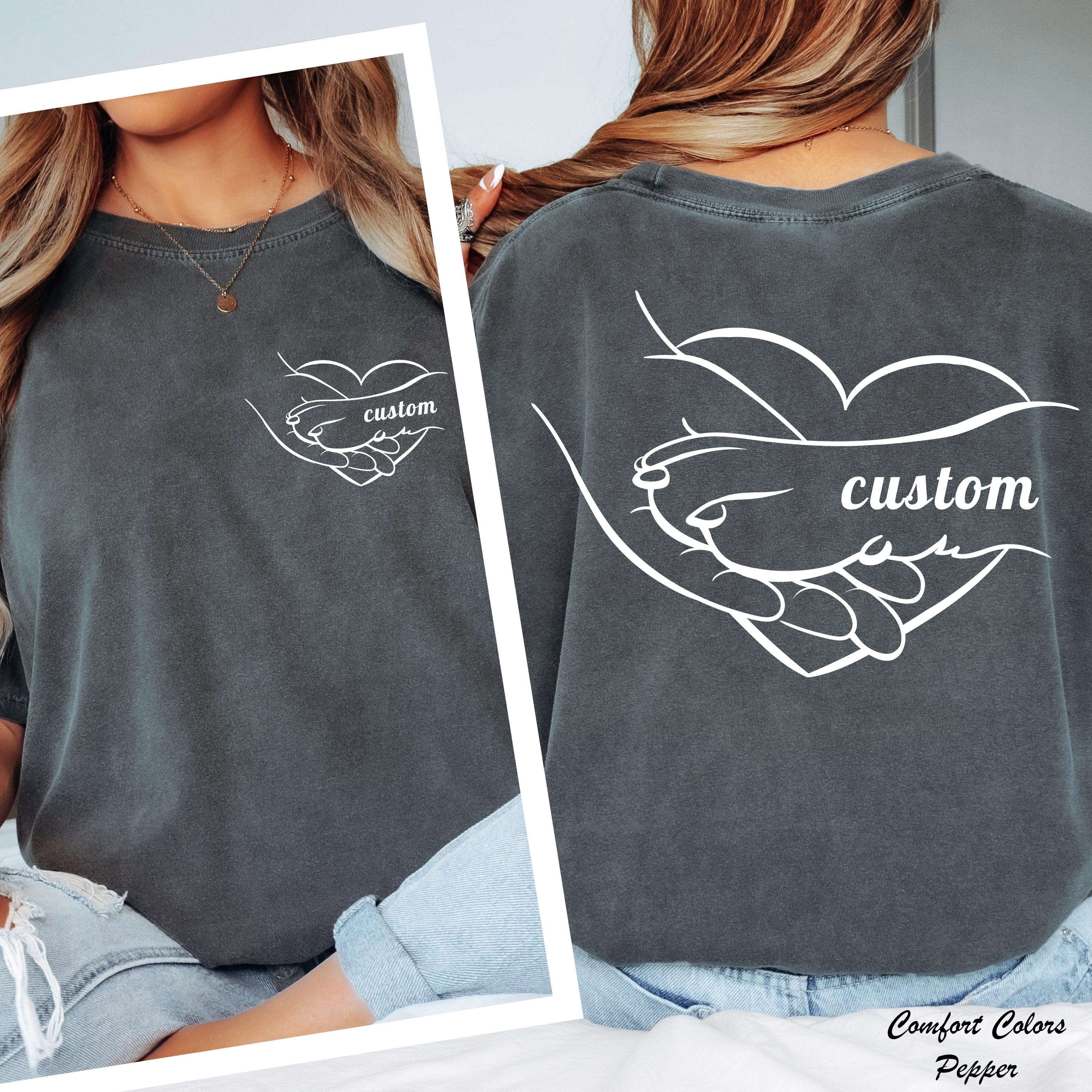 Custom Paw and Hand Shirt, Human Hand and Paw Shirt, Dog Paw Animal Lover Shirt, Dog Lover Shirt,Dog Paw Animal Lover Shirt,Dog Owner Gift